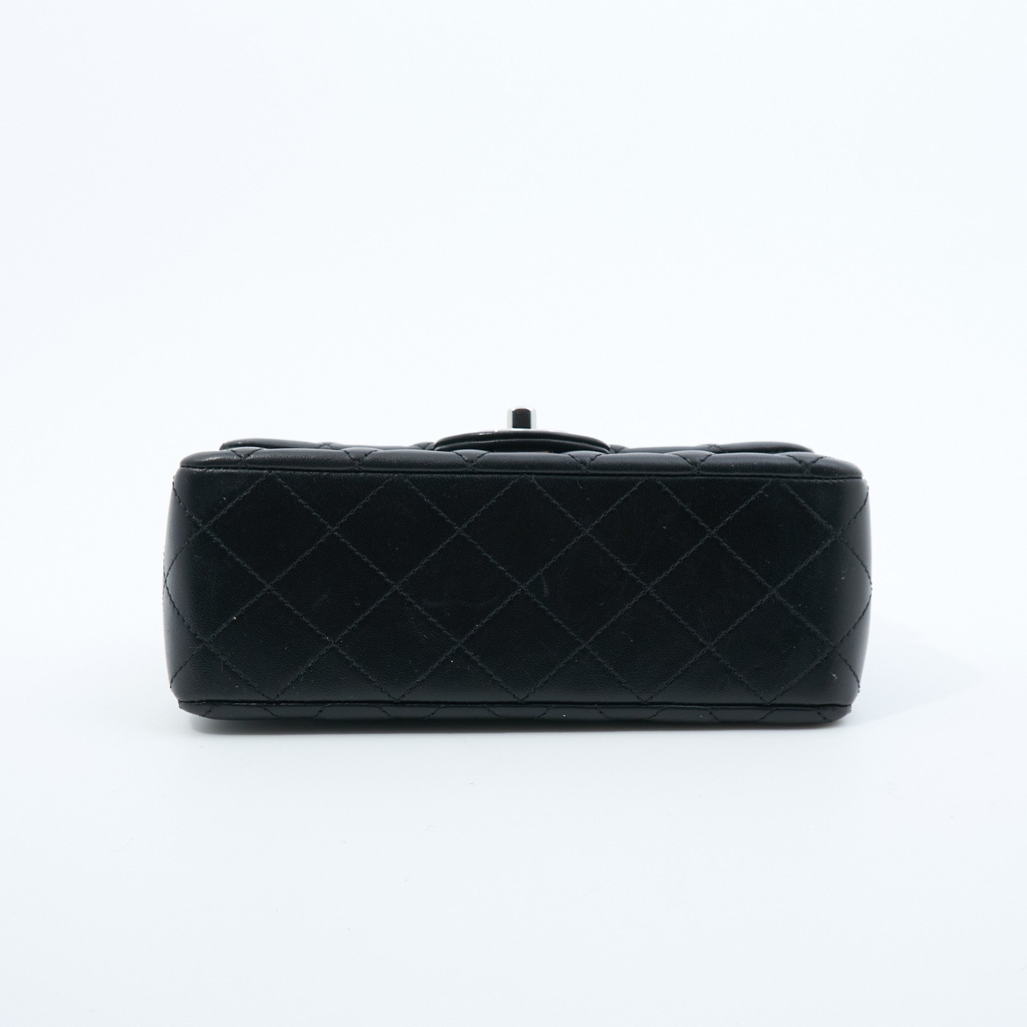 Chanel Mini Lambskin Rectangle Classic Flap Black SHW