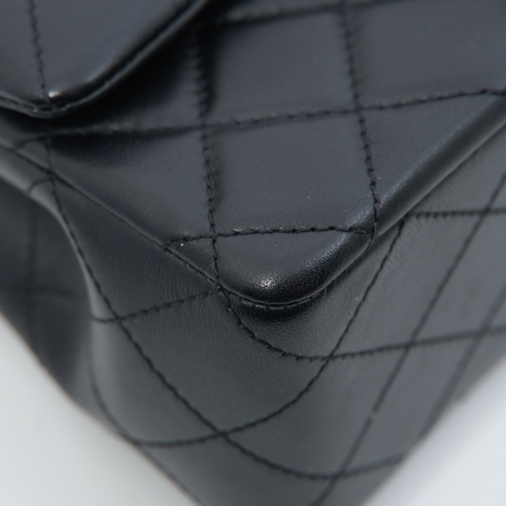 Chanel Mini Lambskin Rectangle Classic Flap Black SHW