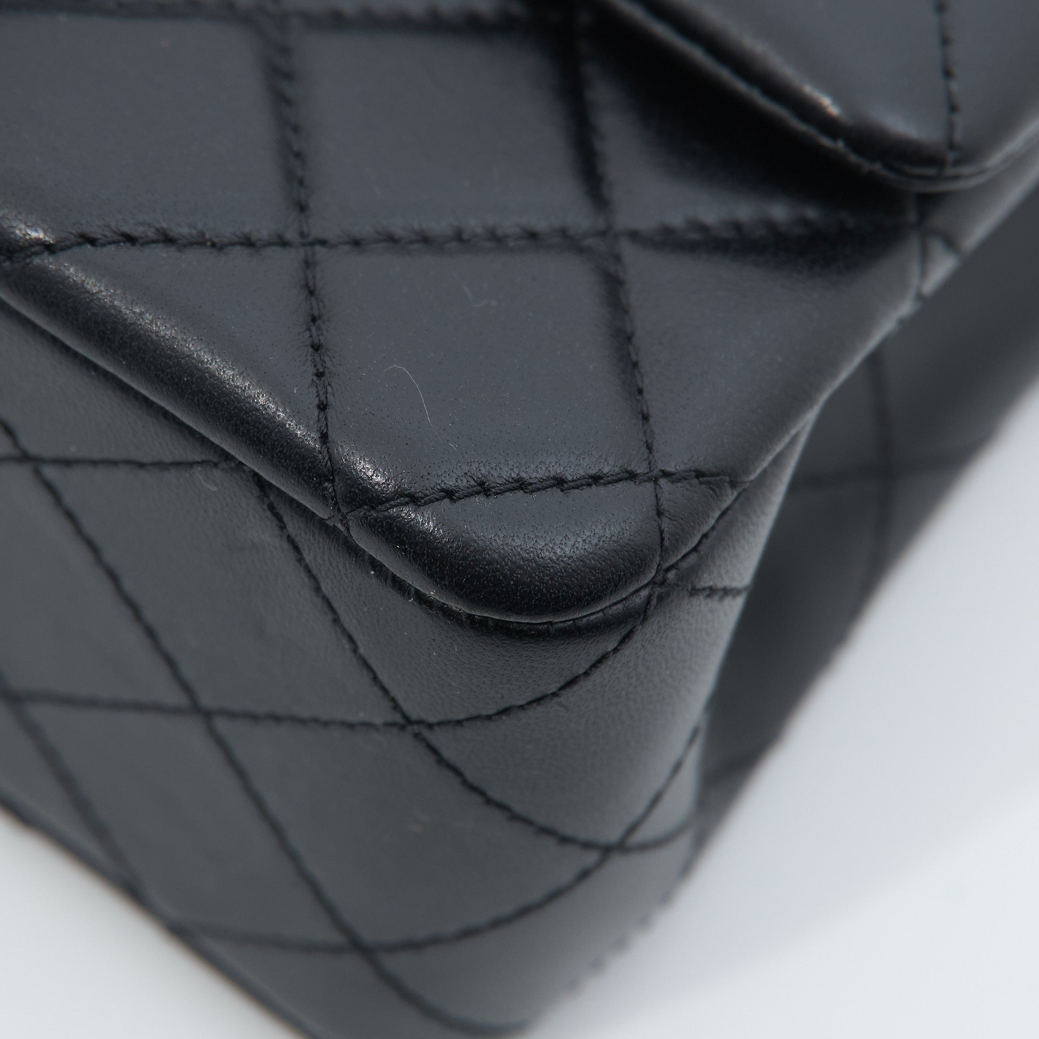 Chanel Mini Lambskin Rectangle Classic Flap Black SHW