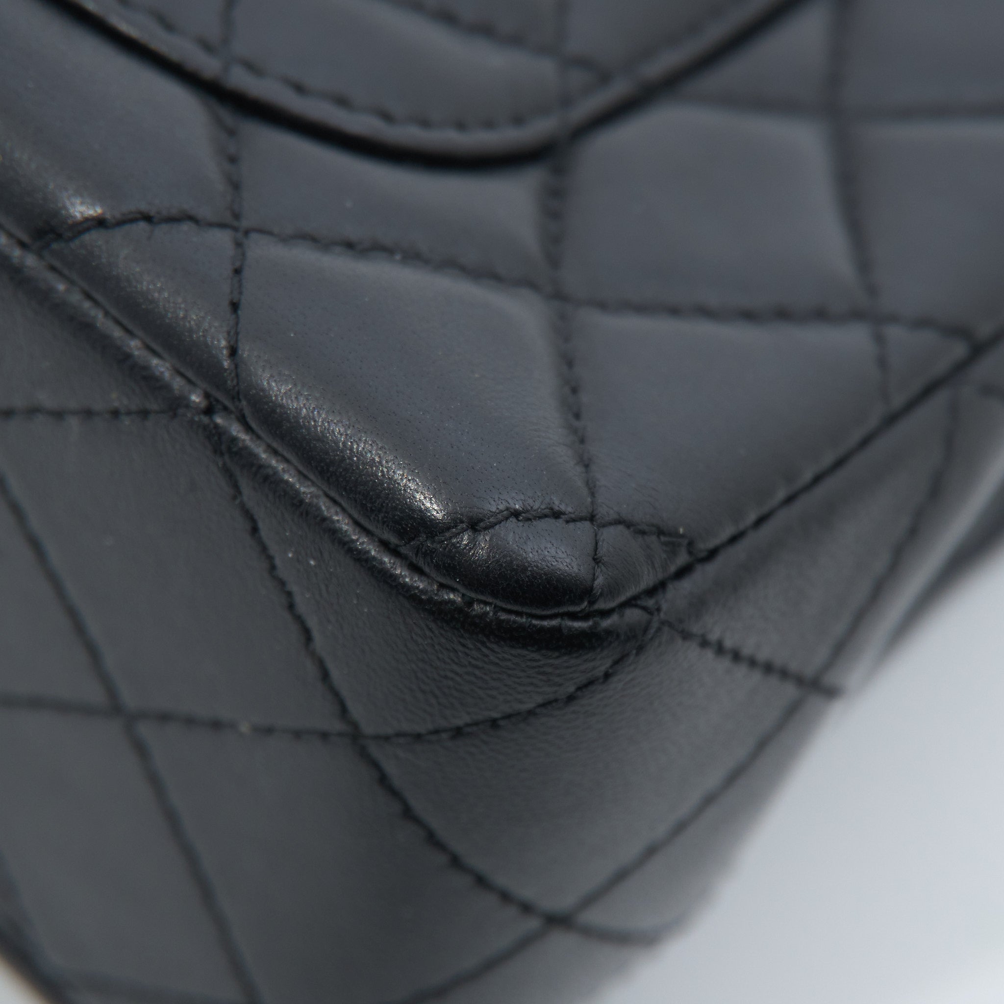 Chanel Mini Lambskin Rectangle Classic Flap Black SHW