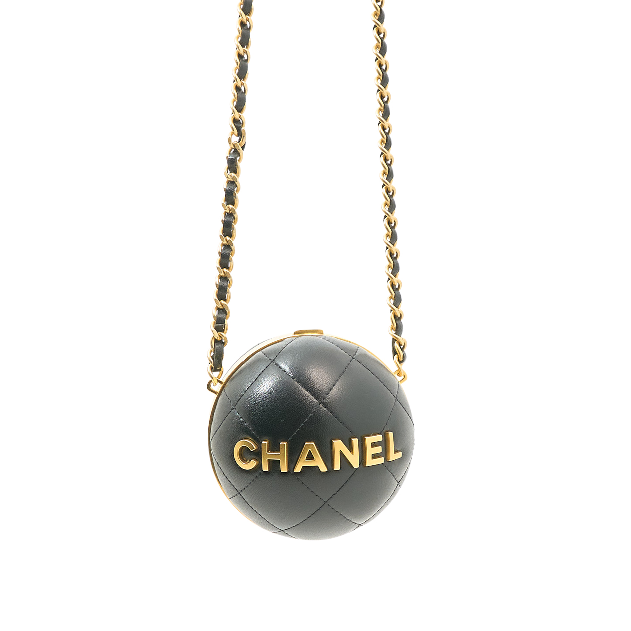 Chanel Sphere Minaudiere Crossbody Bag In Black