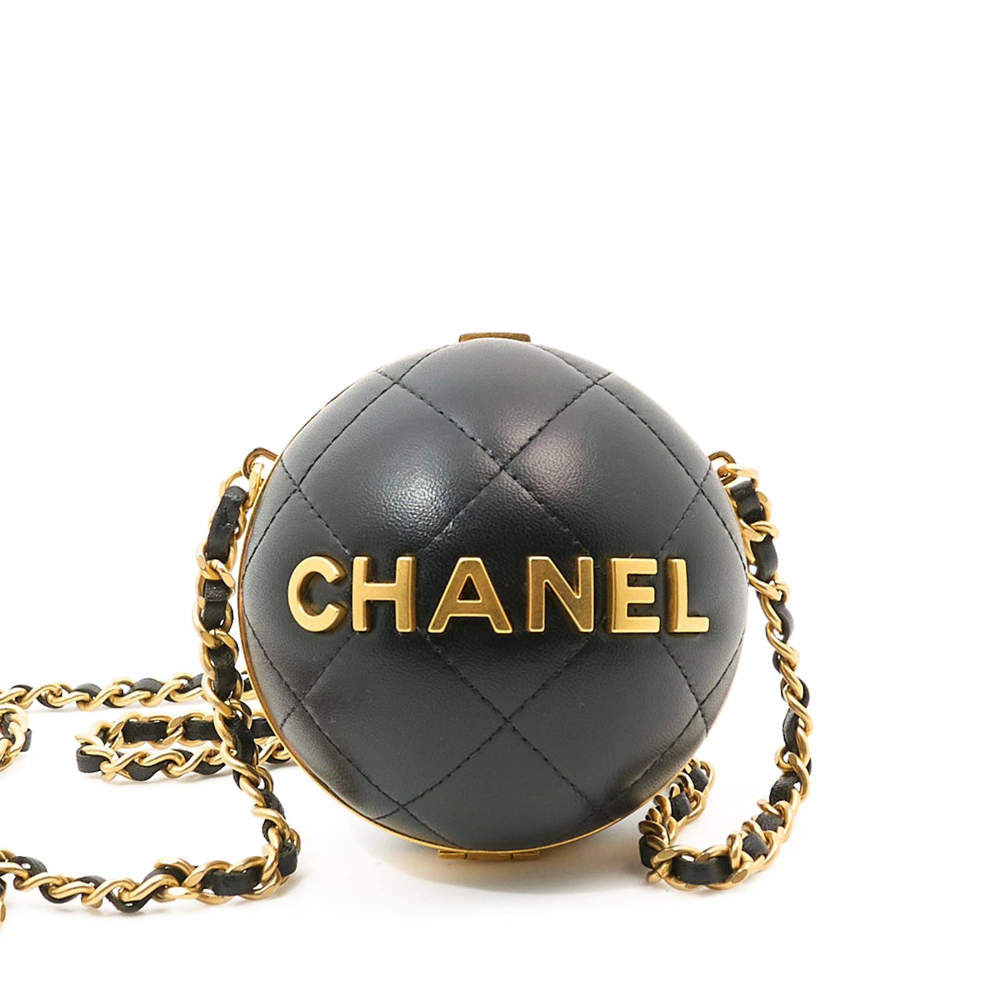 Chanel Sphere Minaudiere Crossbody Bag In Black