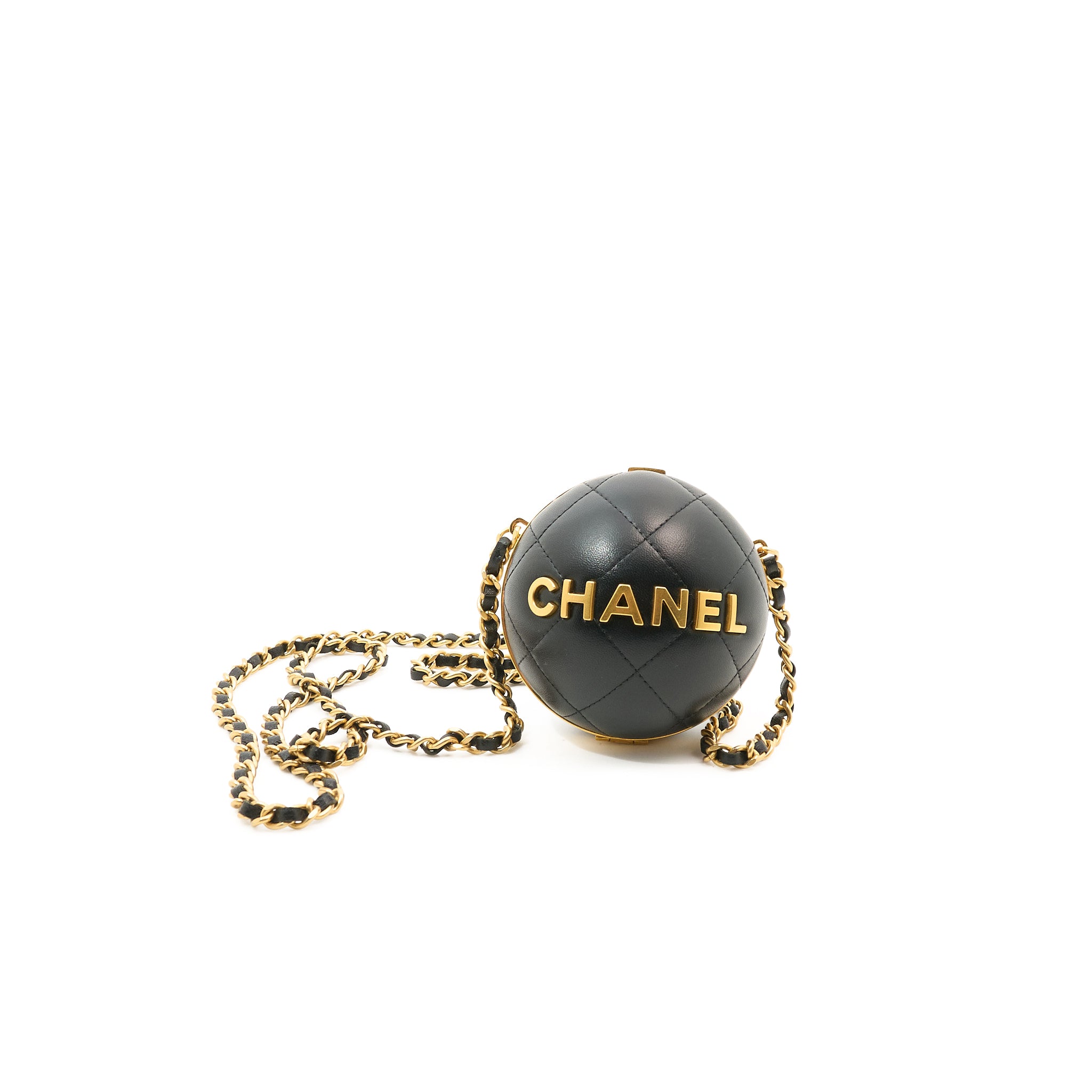 Chanel Sphere Minaudiere Crossbody Bag In Black