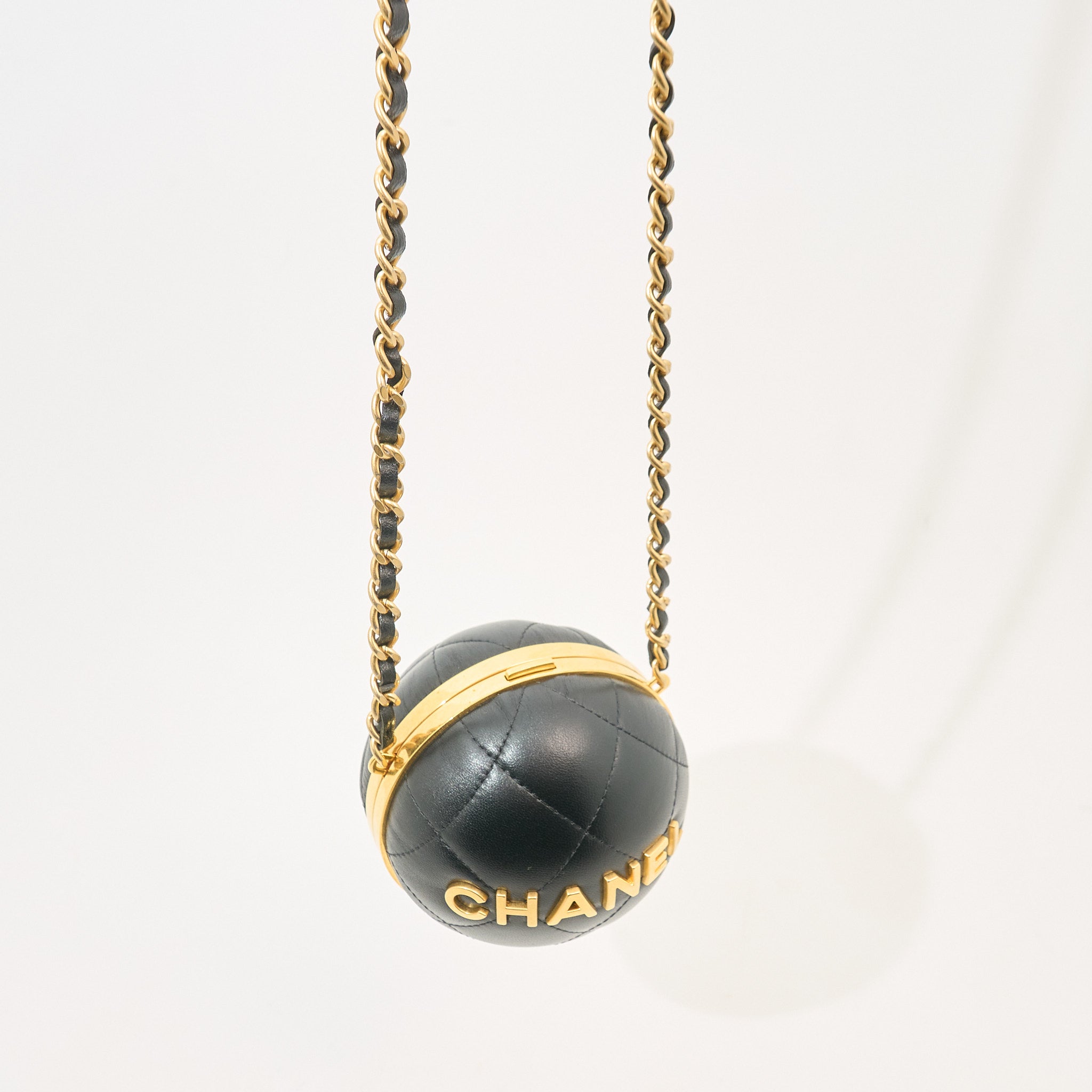 Chanel Sphere Minaudiere Crossbody Bag In Black