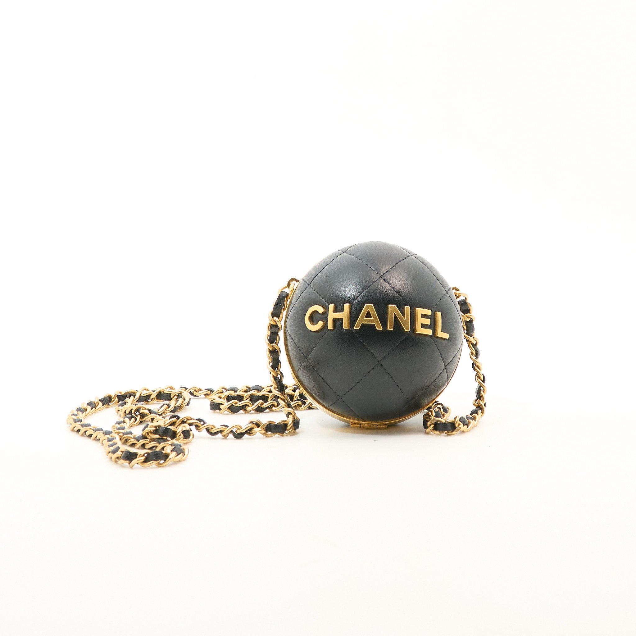 Chanel Sphere Minaudiere Crossbody Bag In Black