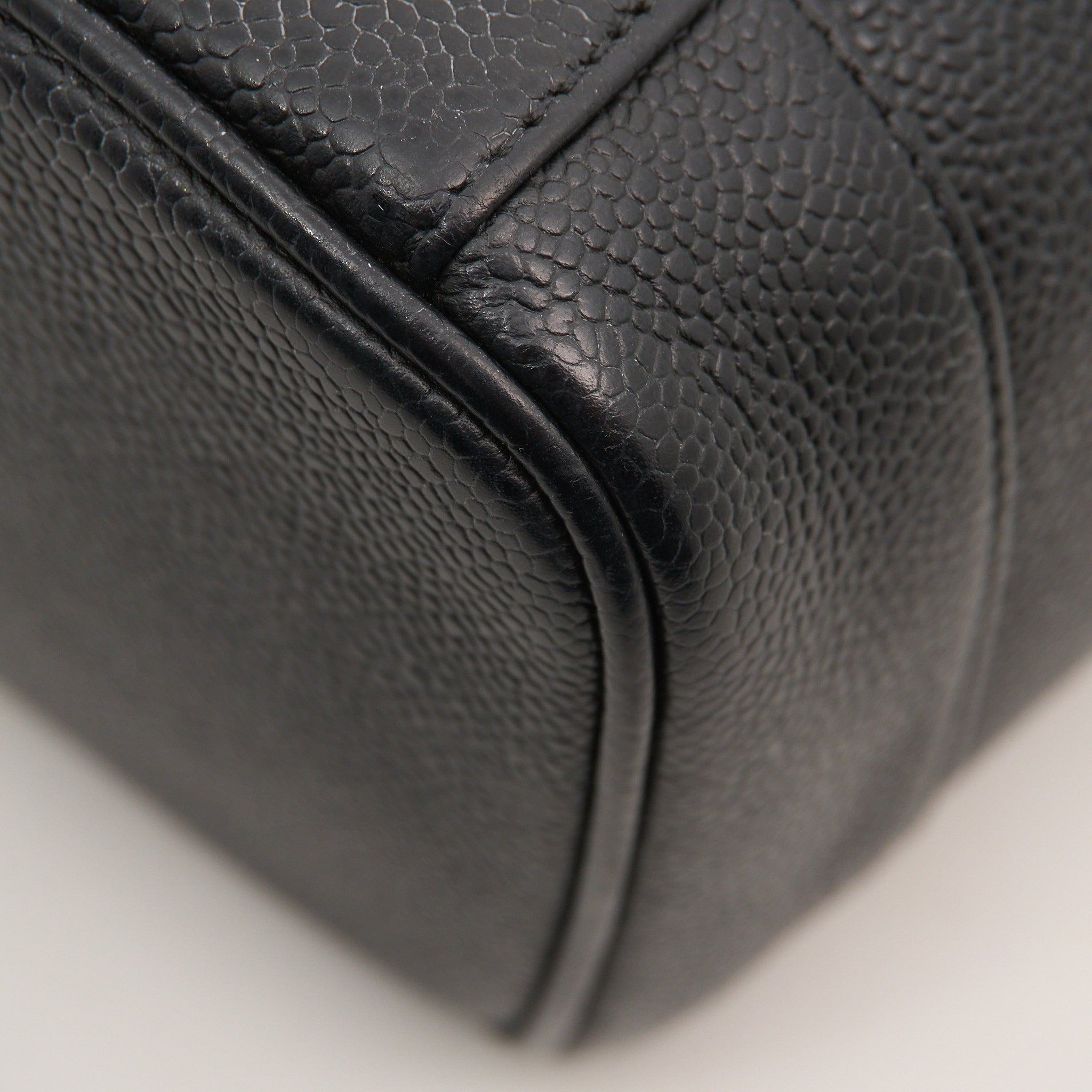 Chanel Tall Black Caviar Vanity Bag