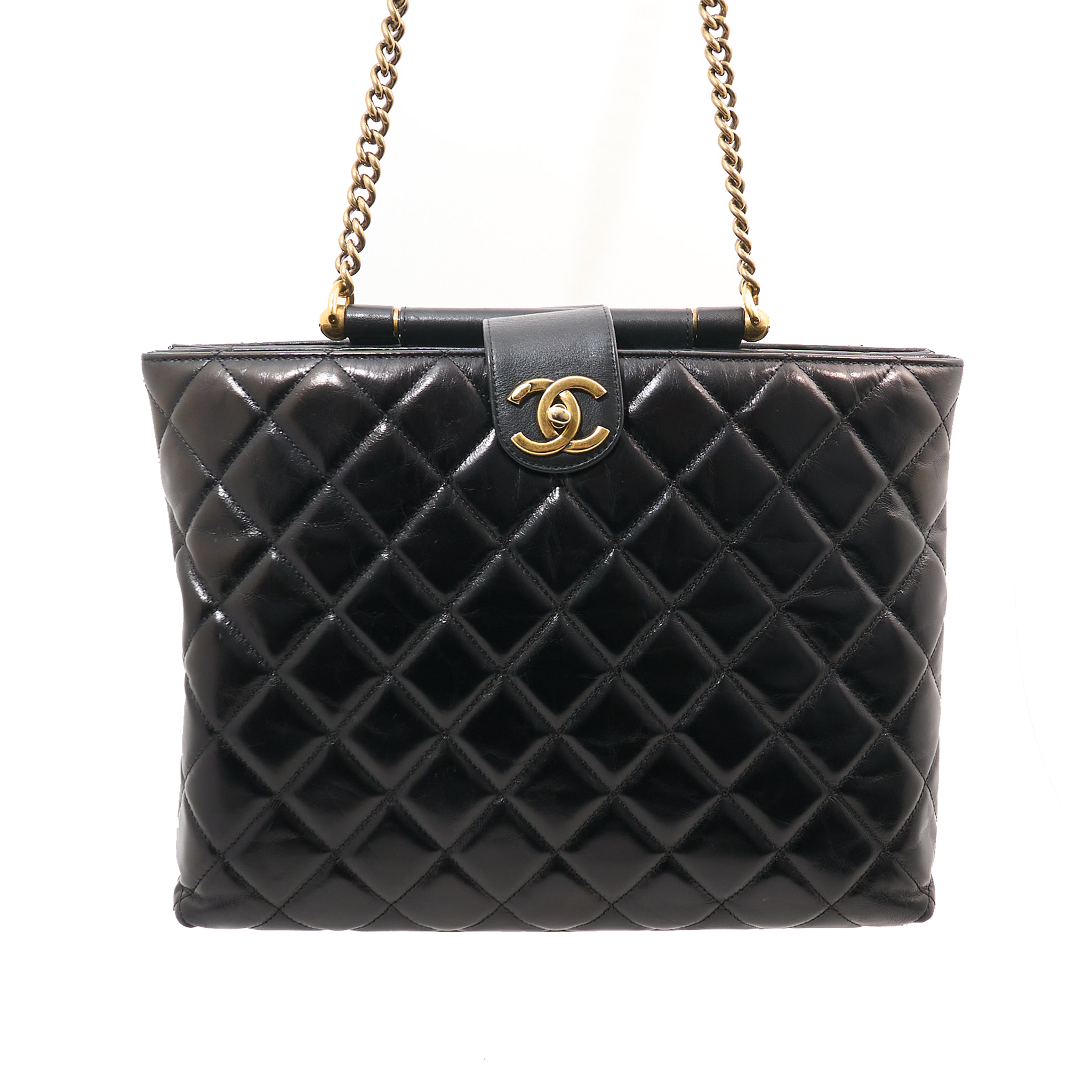 Chanel Quilted Black Tote GHW