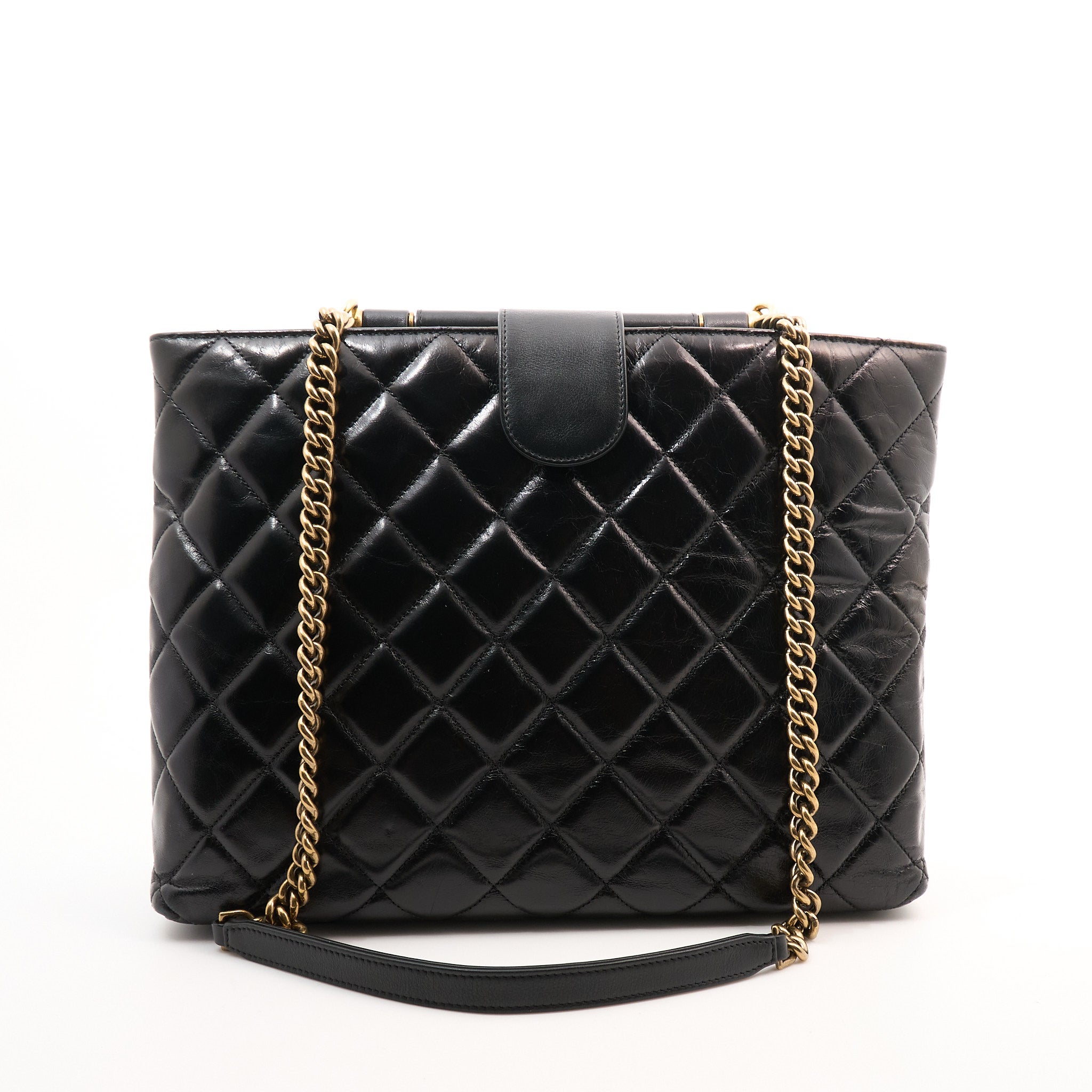 Chanel Quilted Black Tote GHW