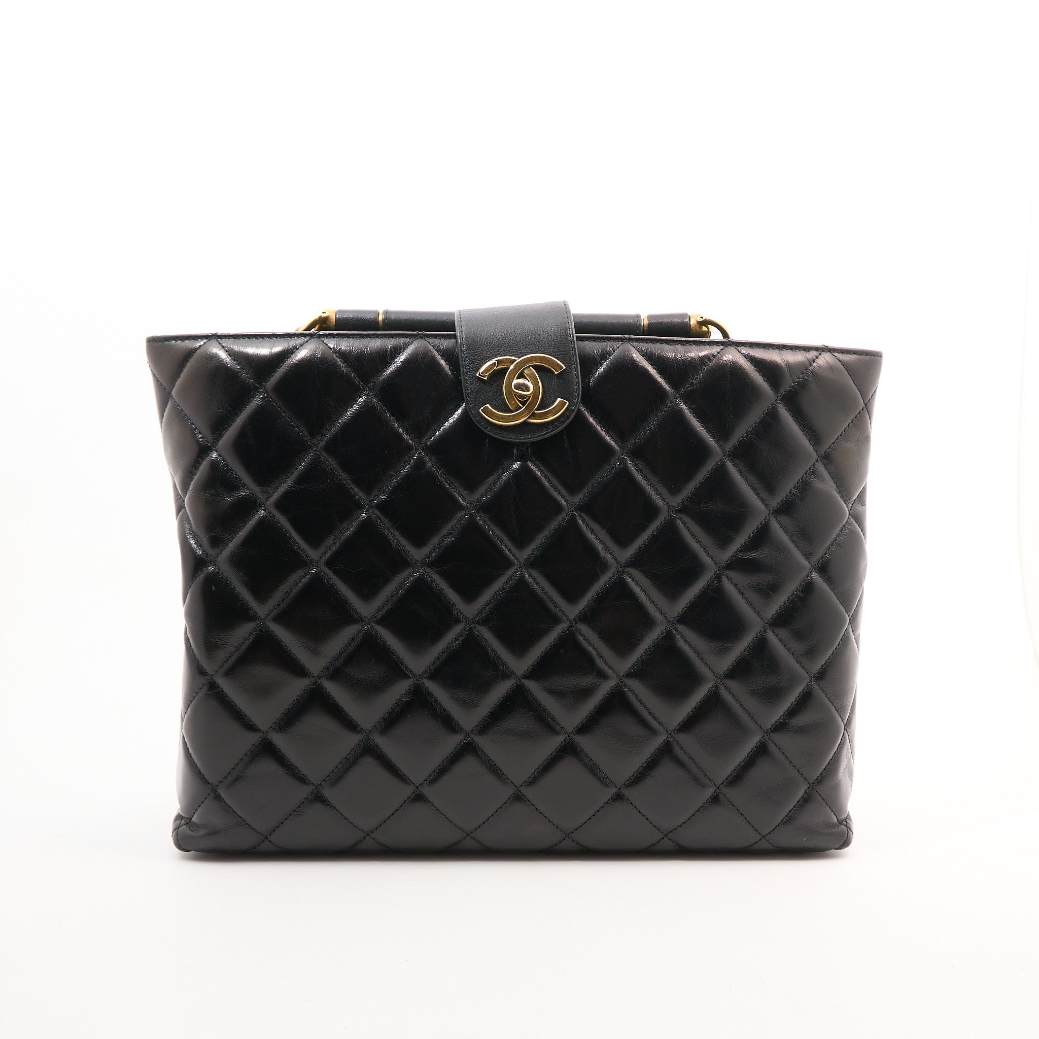 Chanel Quilted Black Tote GHW