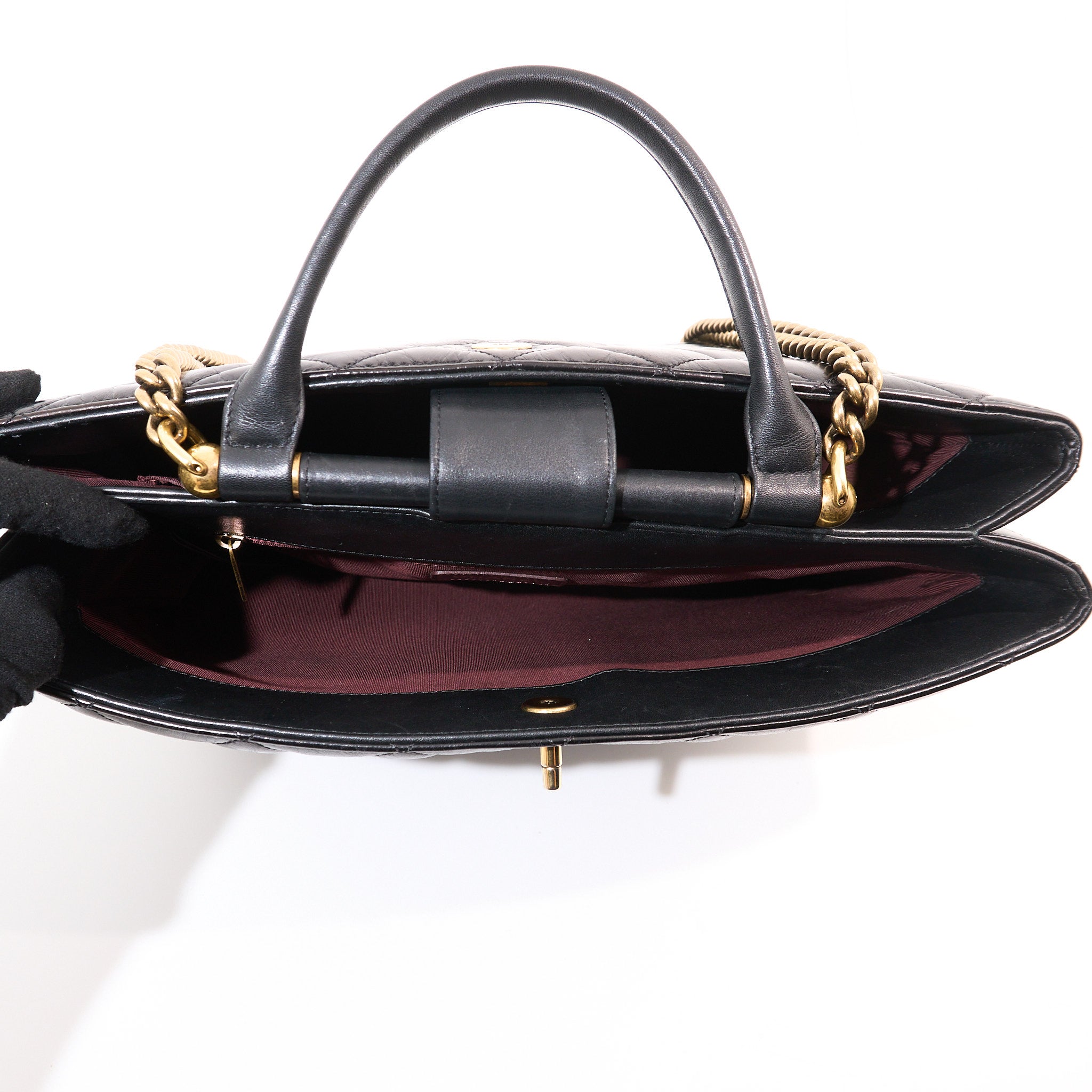 Chanel Quilted Black Tote GHW