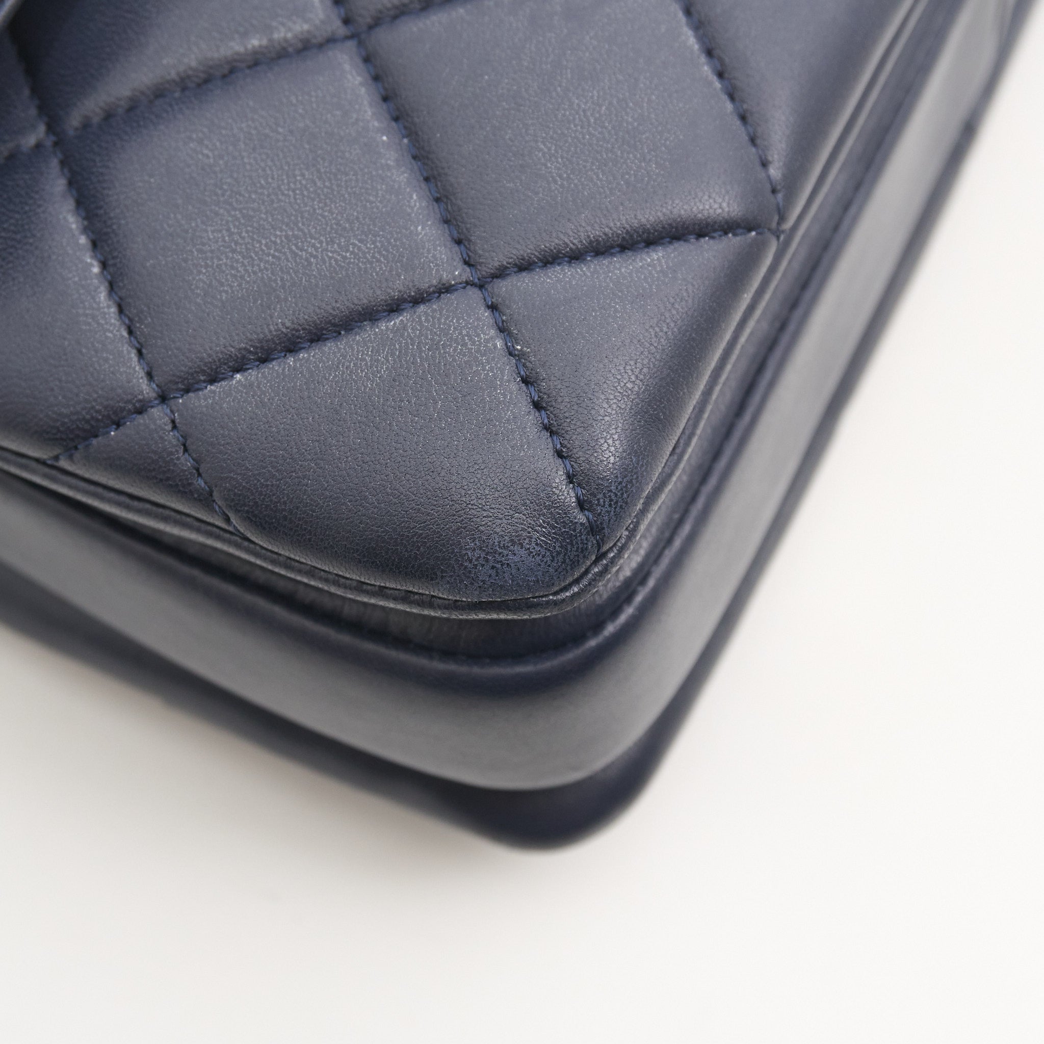 Chanel Trendy CC Navy Lambskin Top Handle LGHW