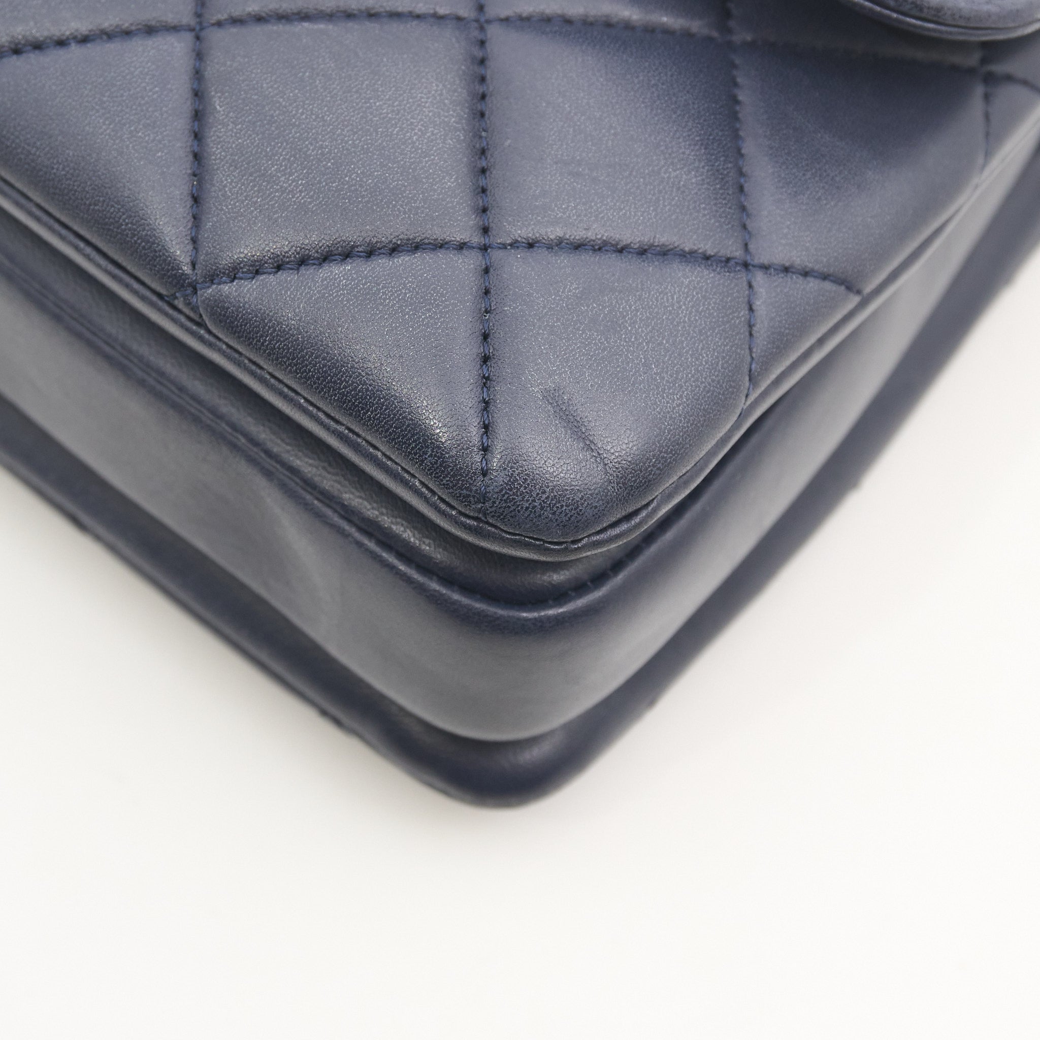 Chanel Trendy CC Navy Lambskin Top Handle LGHW