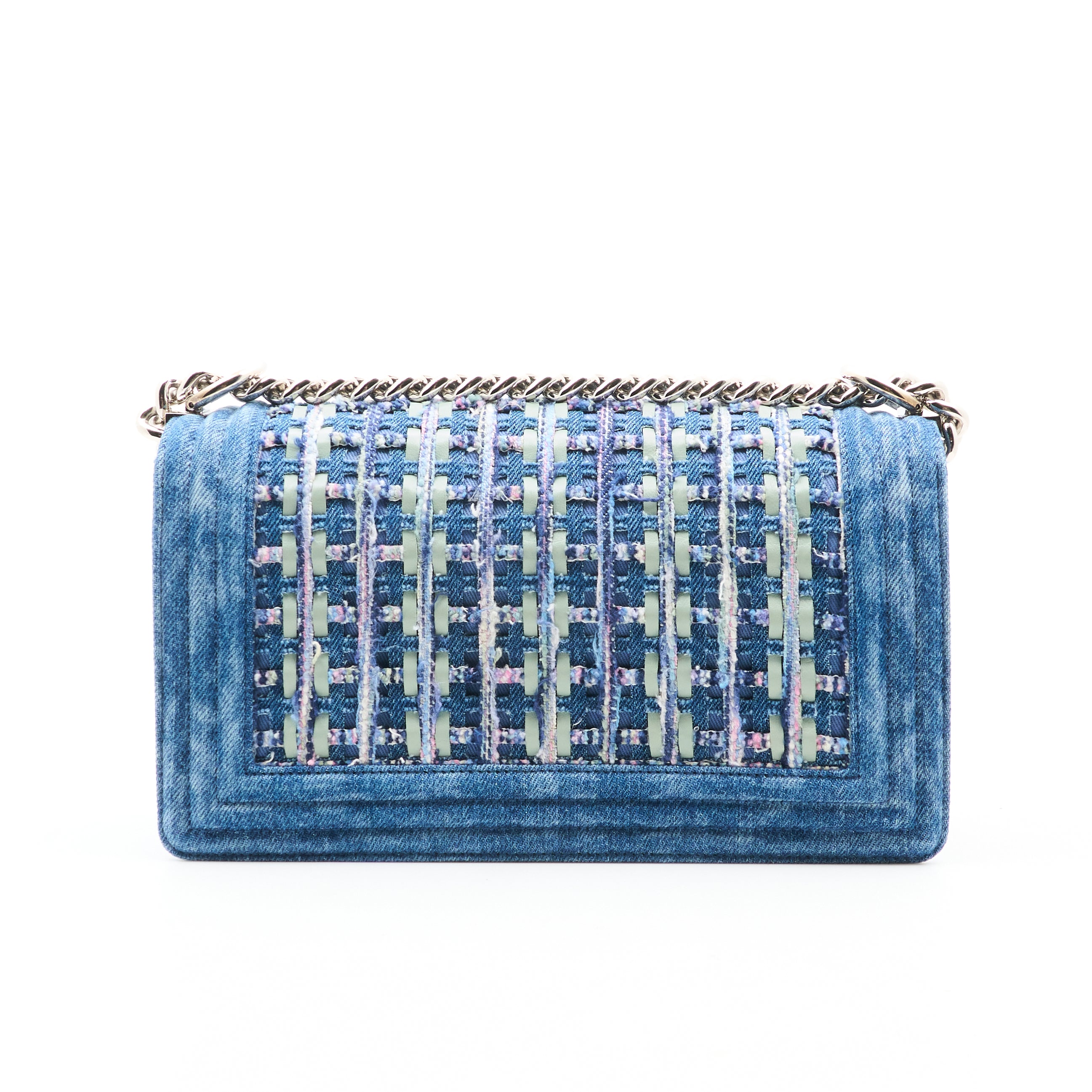 Chanel Denim & Tweed Boy Bag SHW