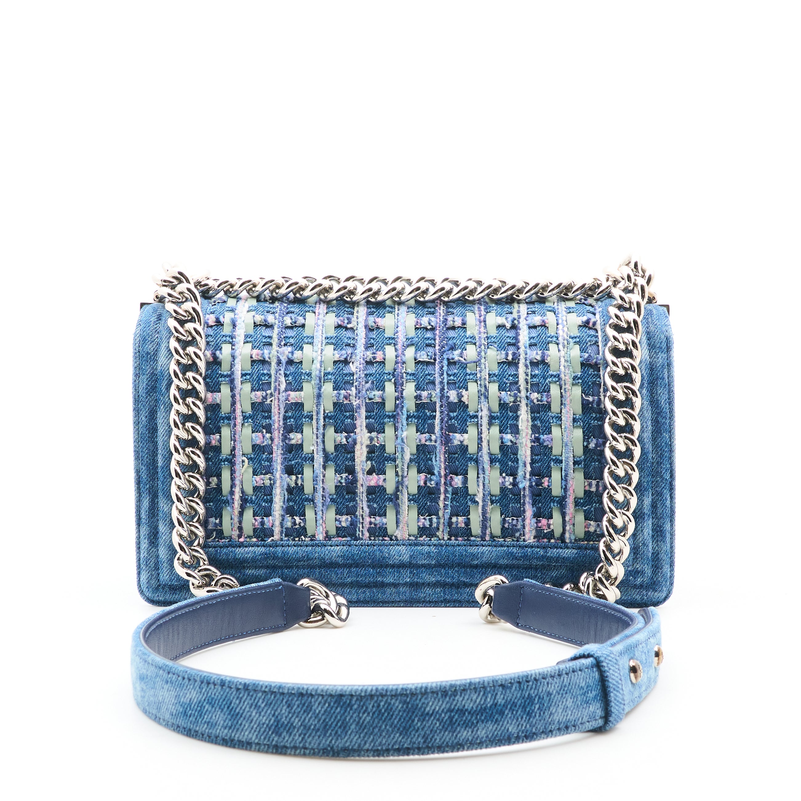 Chanel Denim & Tweed Boy Bag SHW