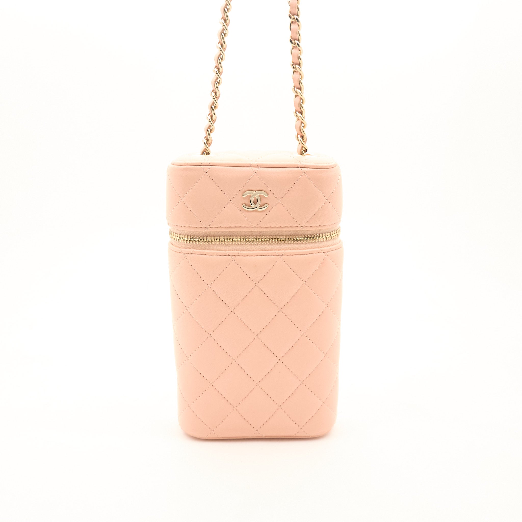 Chanel Vertical Vanity Case Pink Lambskin LGHW