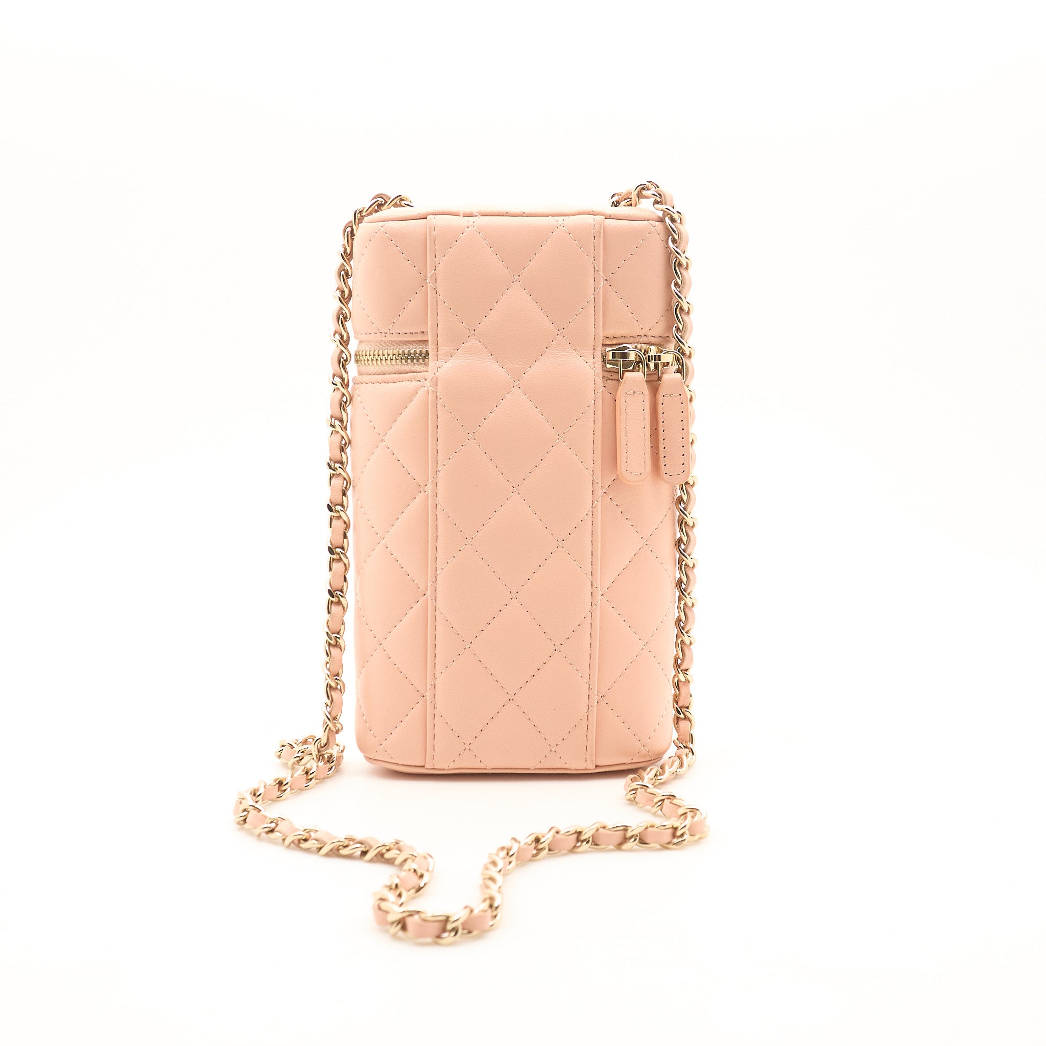 Chanel Vertical Vanity Case Pink Lambskin LGHW