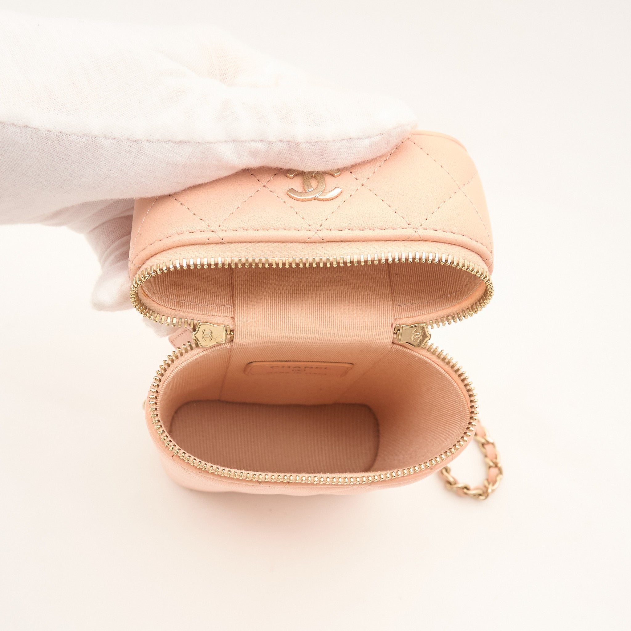 Chanel Vertical Vanity Case Pink Lambskin LGHW