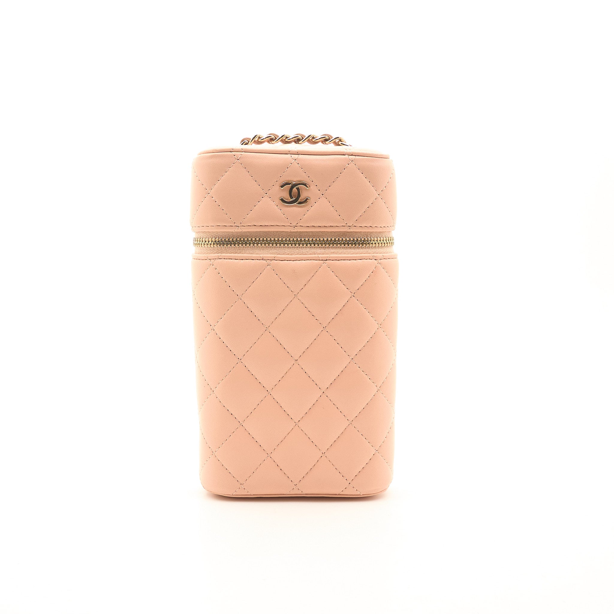 Chanel Vertical Vanity Case Pink Lambskin LGHW