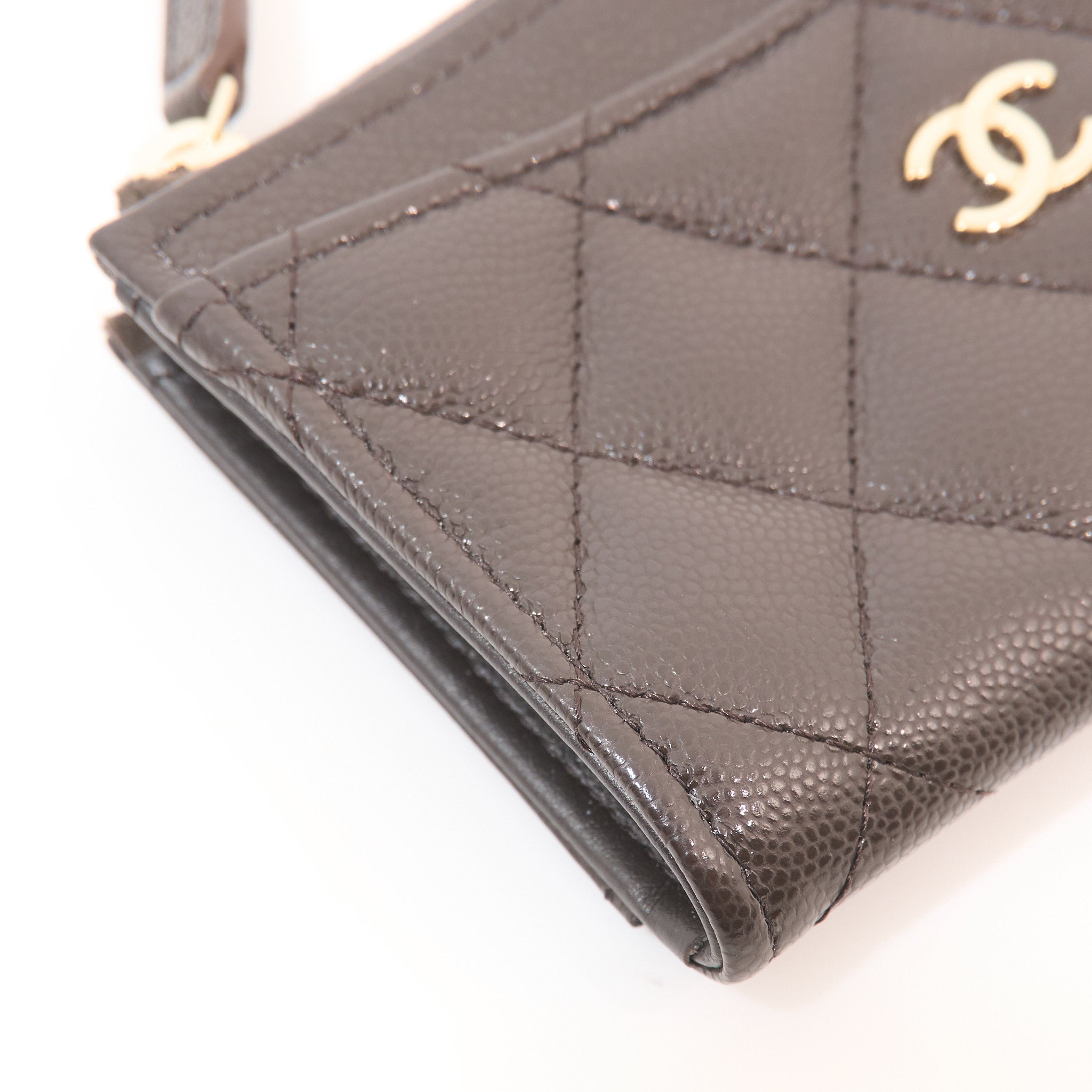 Chanel Brown Caviar Wallet LGHW