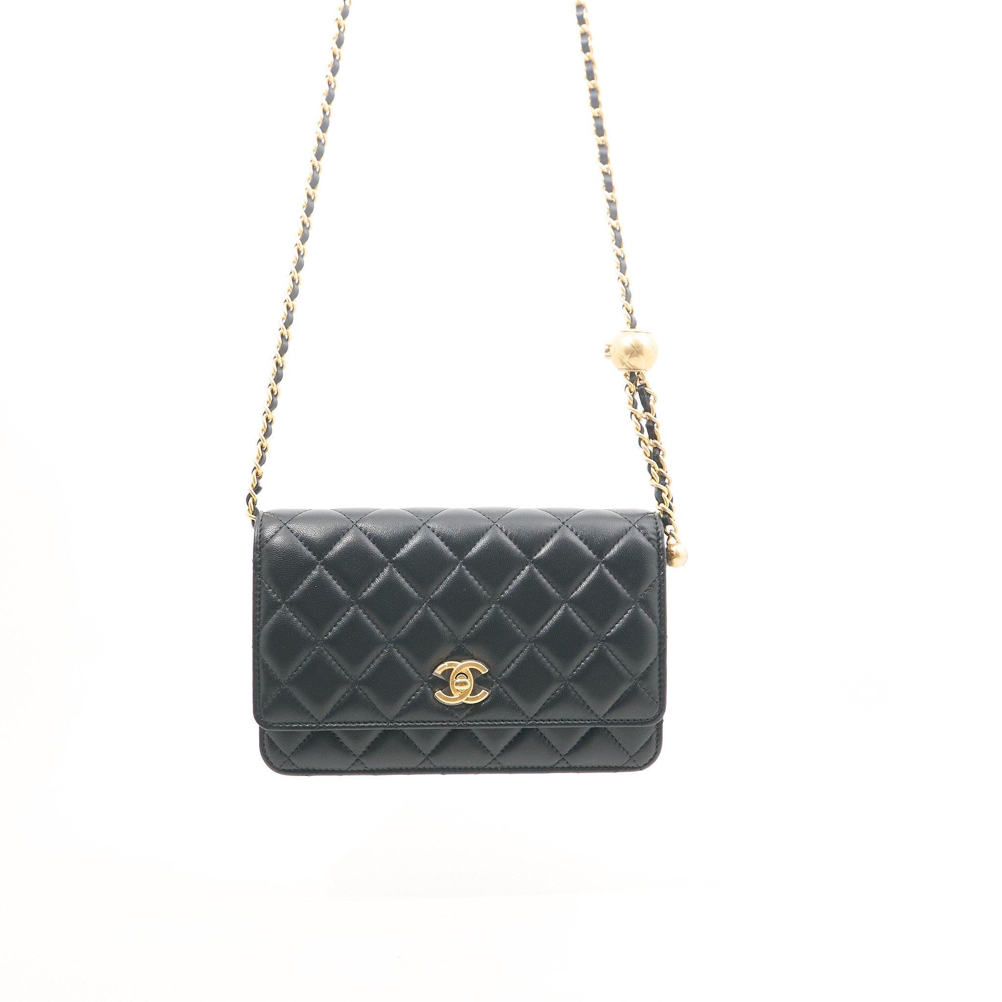 Chanel Wallet on Chain WOC Pearl Crush Black Lambskin GHW