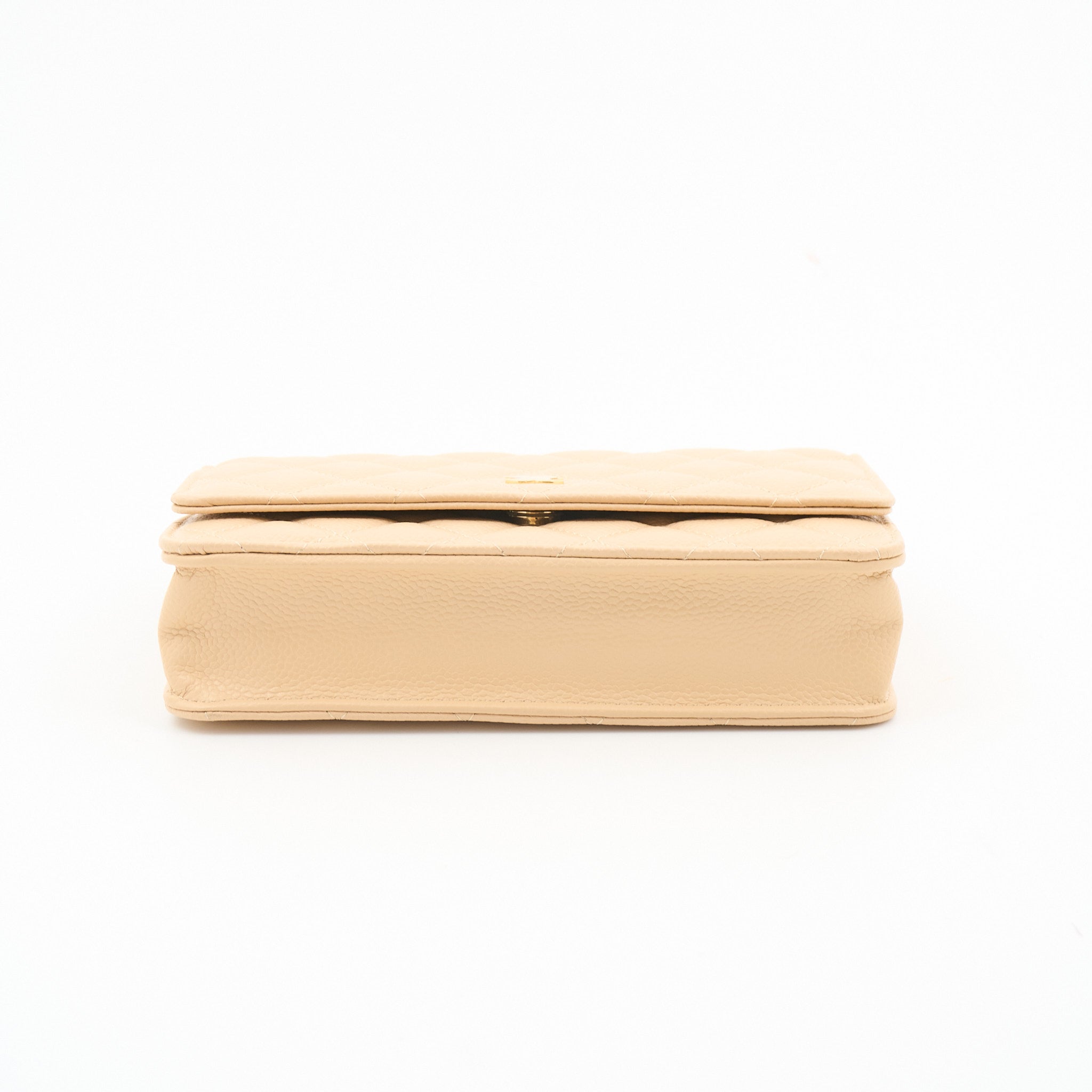 Chanel Wallet On Chain Beige Caviar WOC GHW