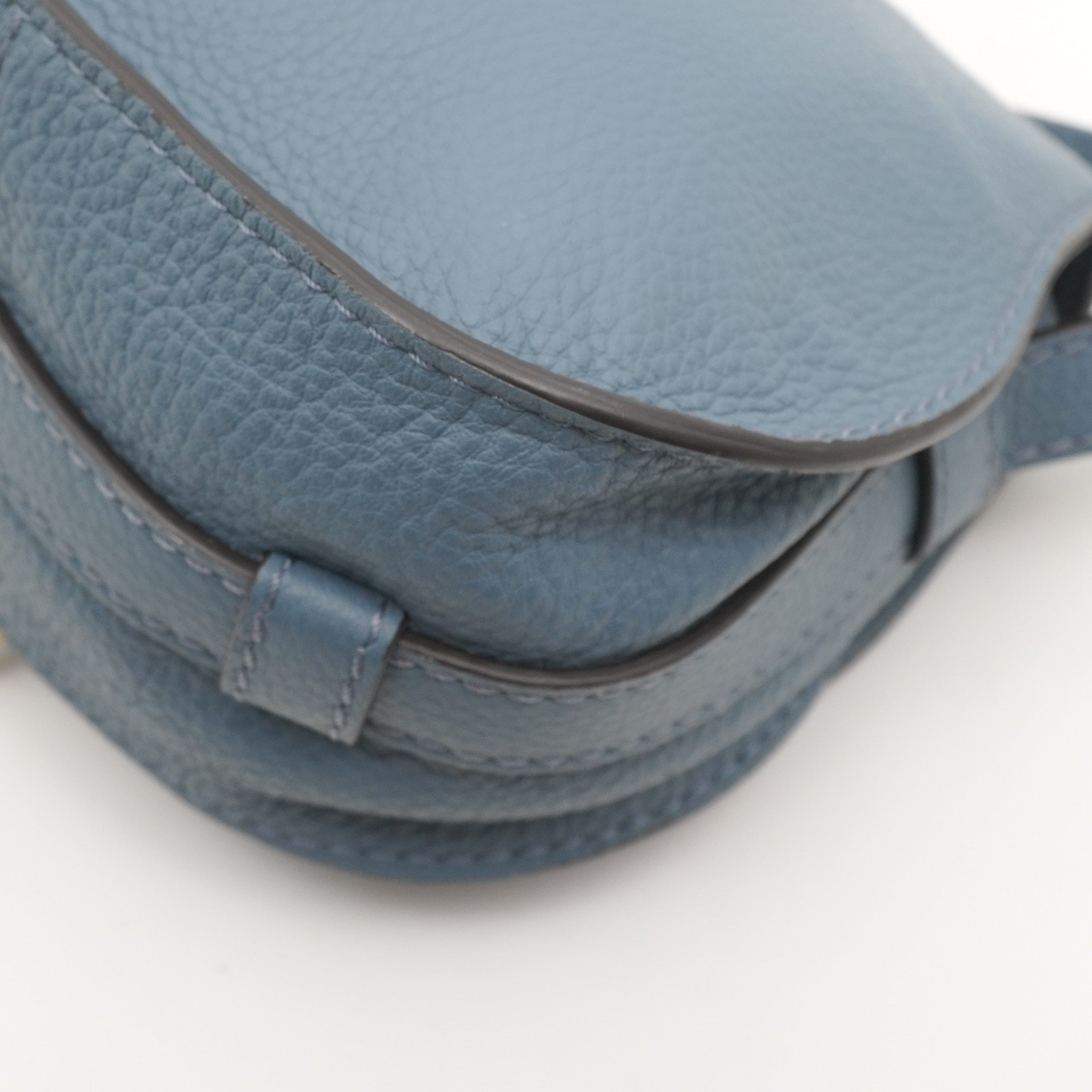Chloe Small Marcie Blue Leather Bag