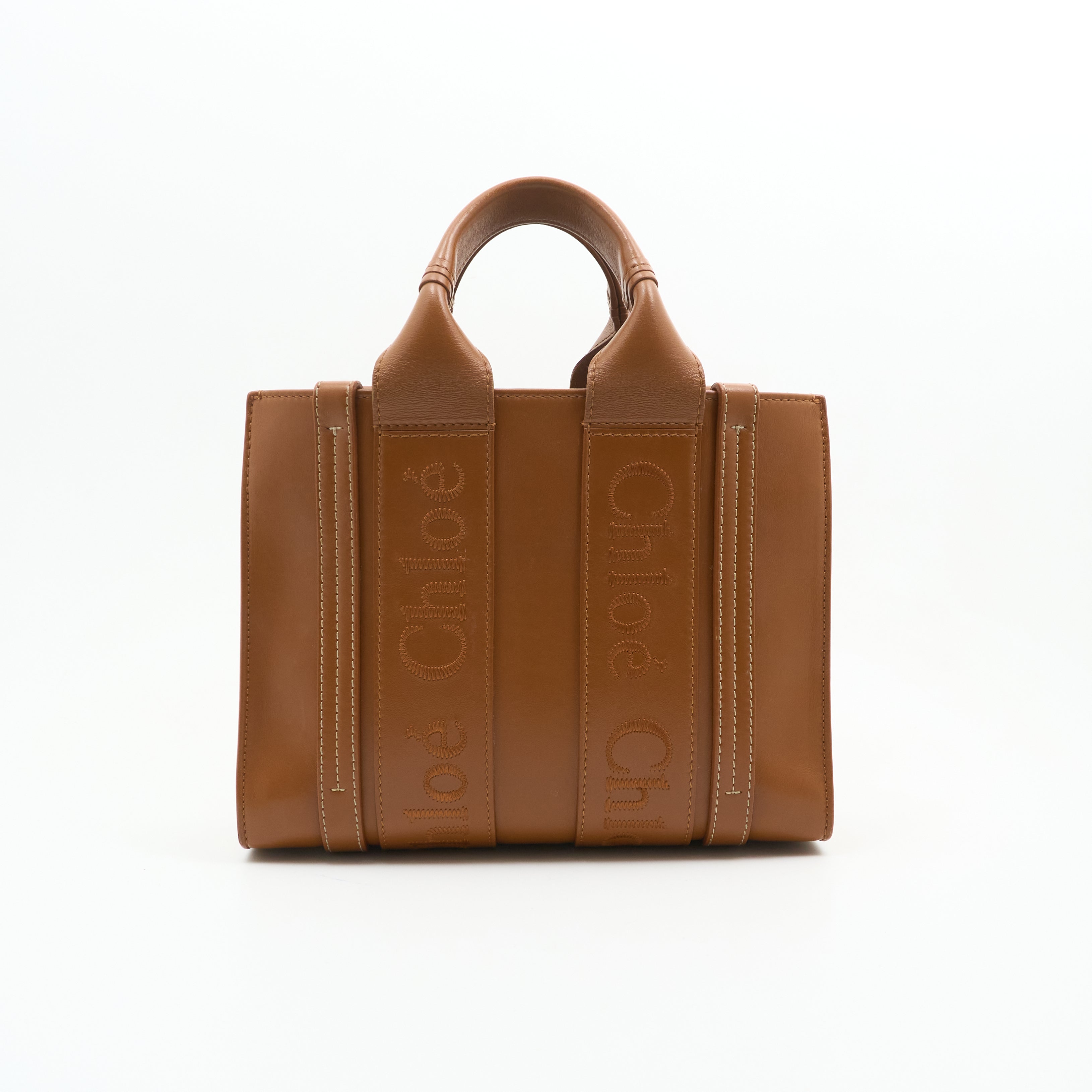 Chloe Small Woody Bag In Caramel Leather