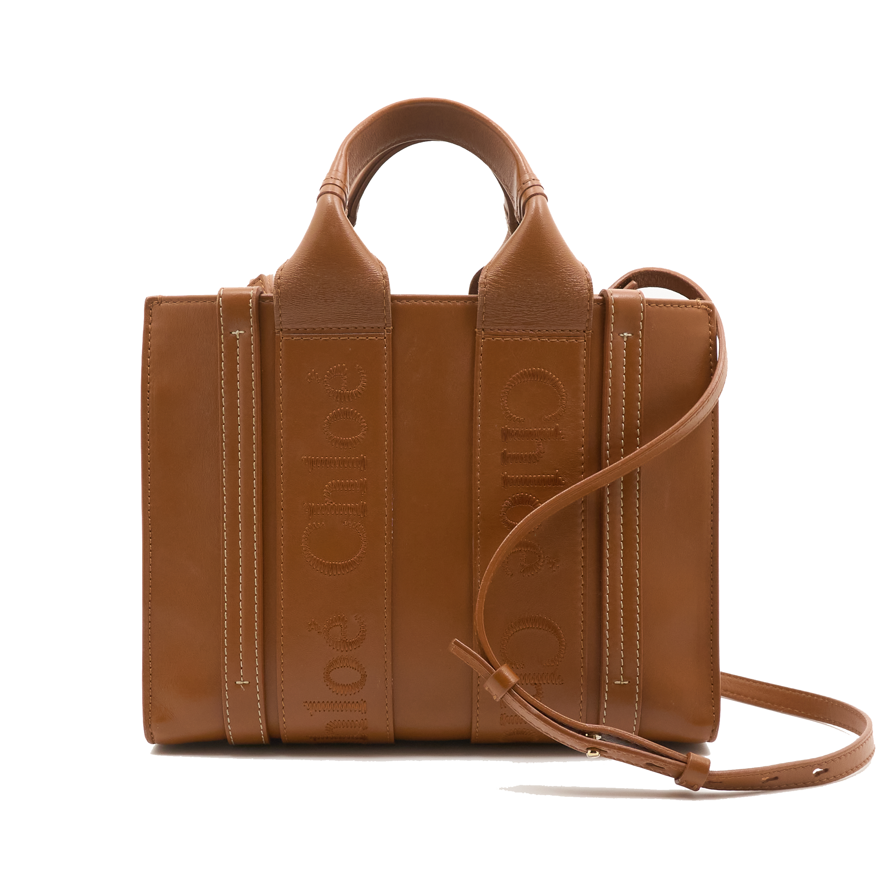 Chloe Small Woody Bag In Caramel Leather