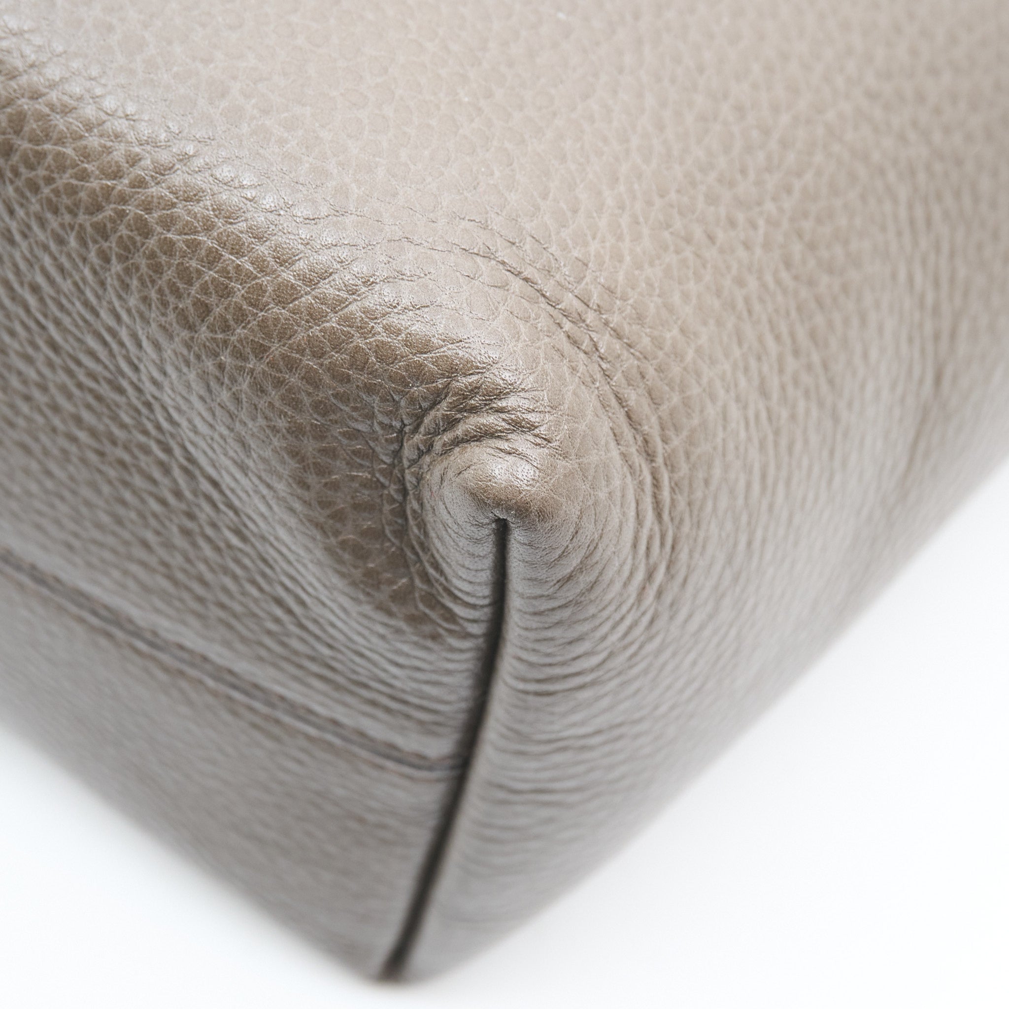 Chloe Spin Tote Bag In Taupe Grey Leather