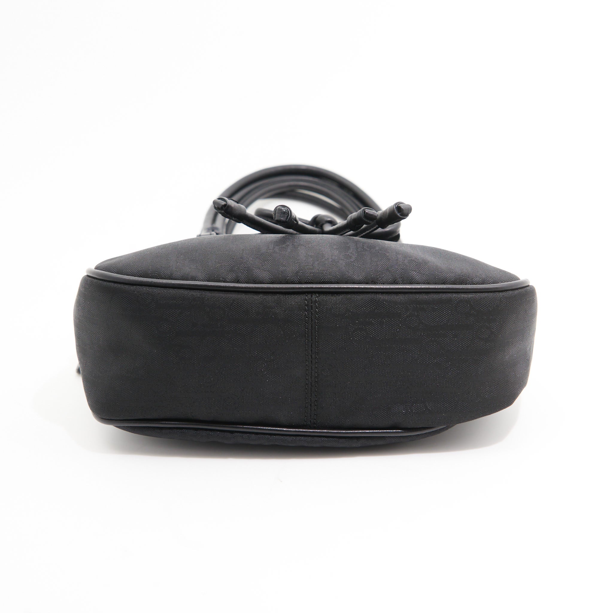 Christian Dior Canvas Tied Mini Trotter in Black SHW