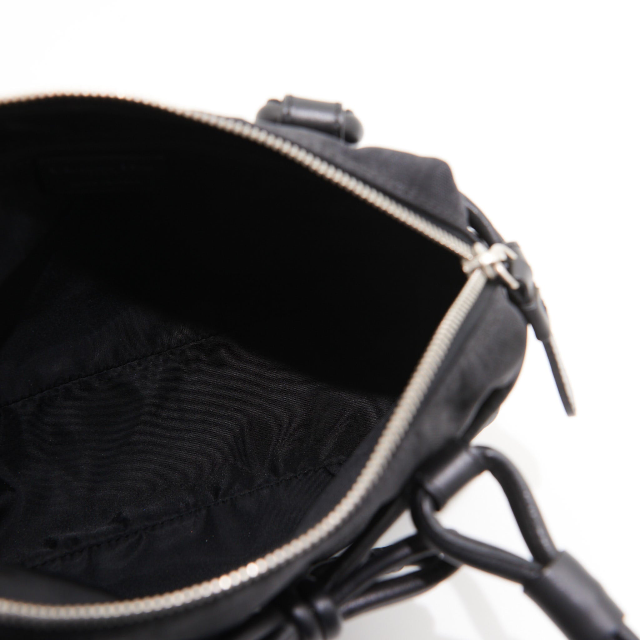 Christian Dior Canvas Tied Mini Trotter in Black SHW