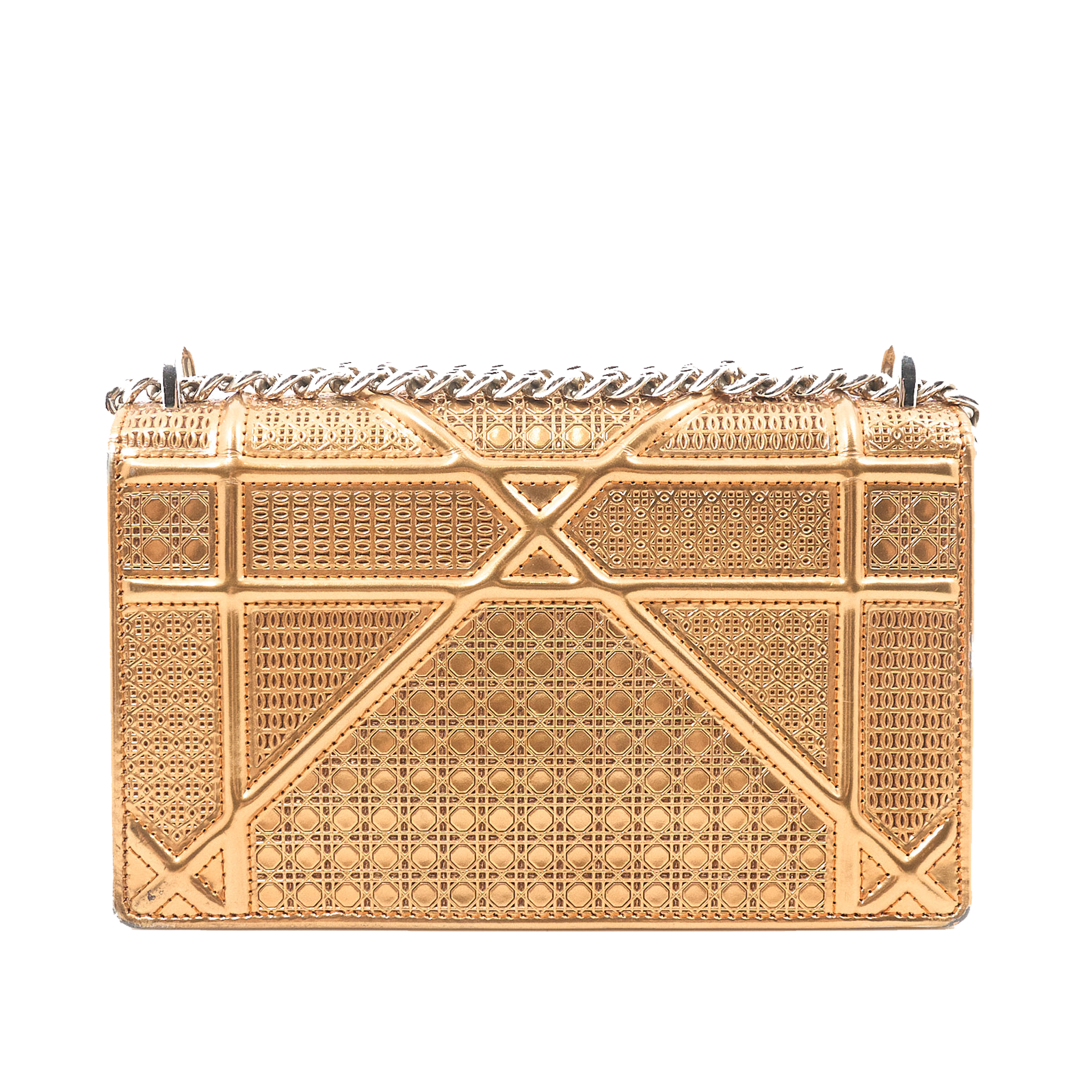 Christian Dior Diorama Wallet On Chain Bronze