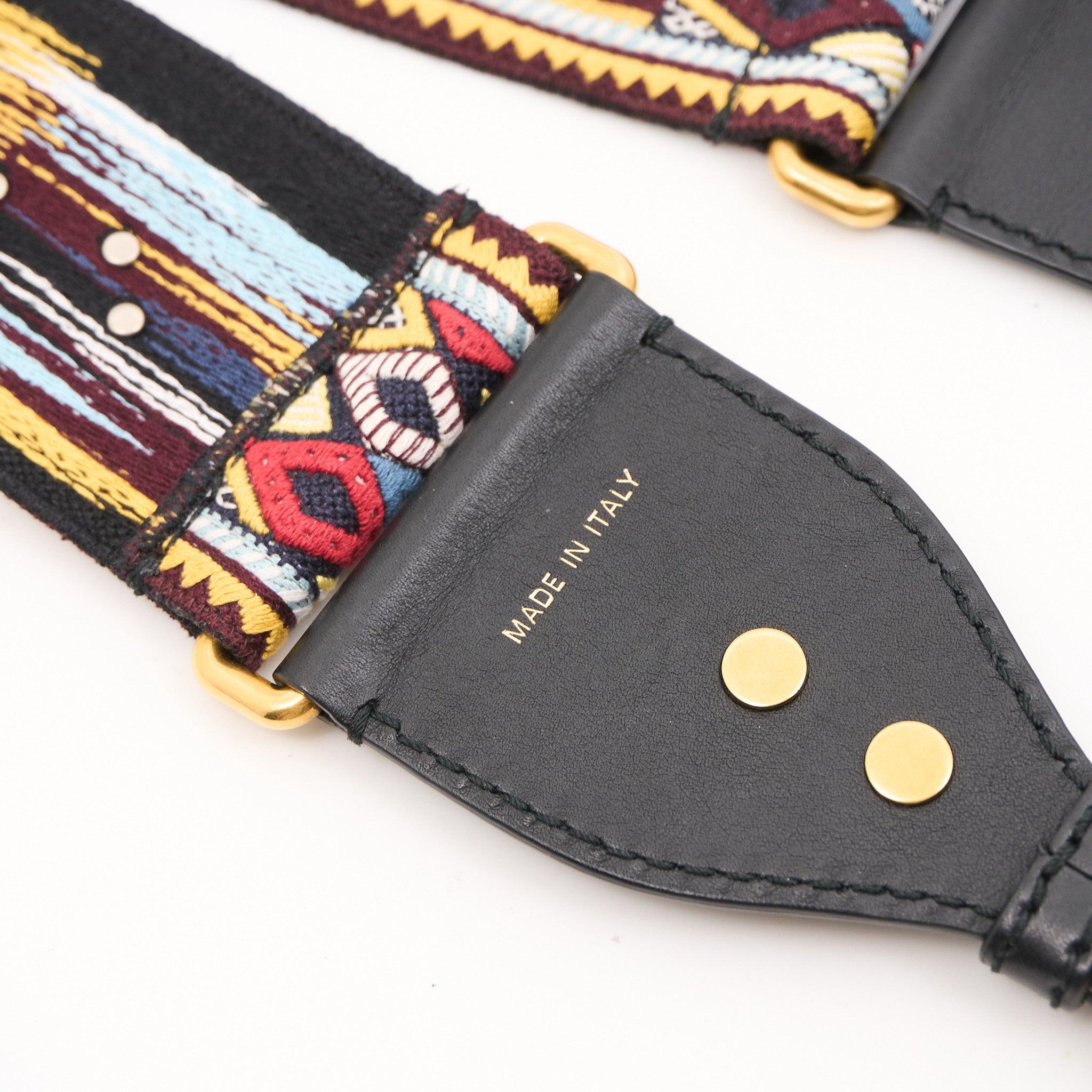 Christian Dior Embroidered Reversible Bag Strap