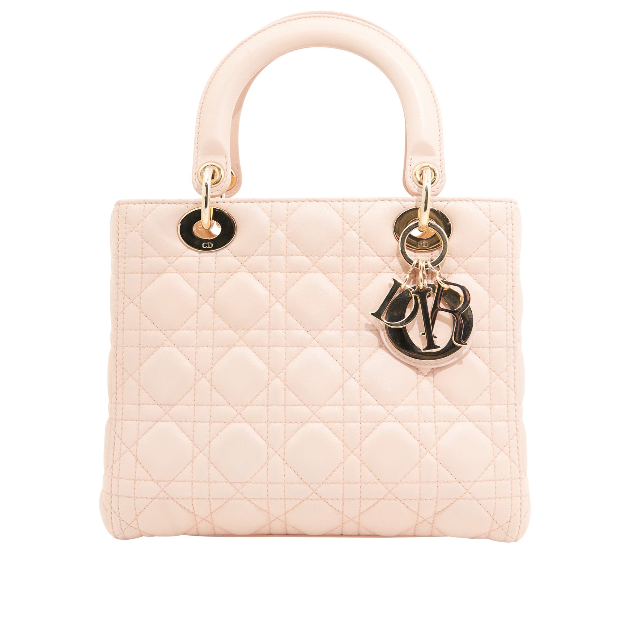 Christian Dior Lambskin Lady Dior Medium in Pink
