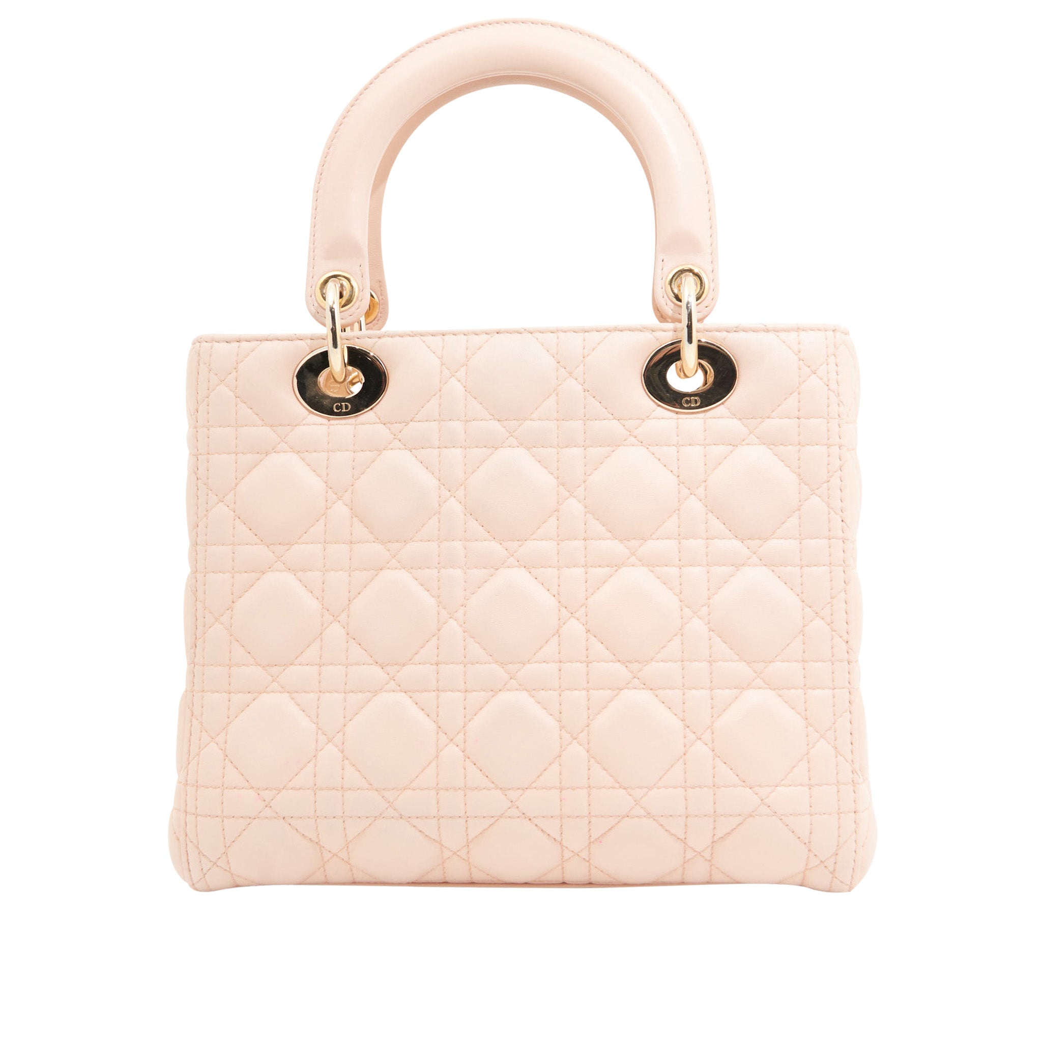 Christian Dior Lambskin Lady Dior Medium in Pink