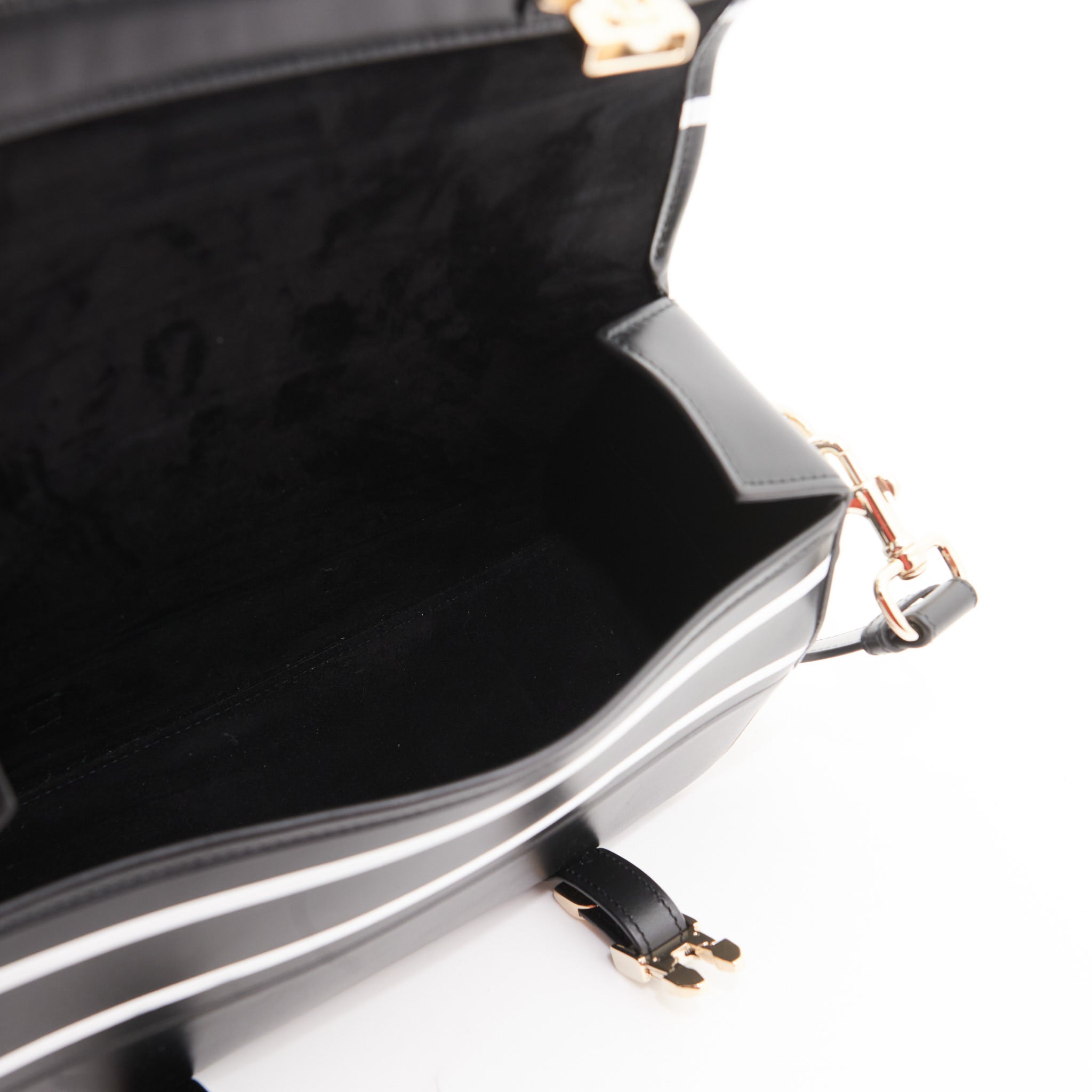 Christian Dior Leather Campbag in Black and White