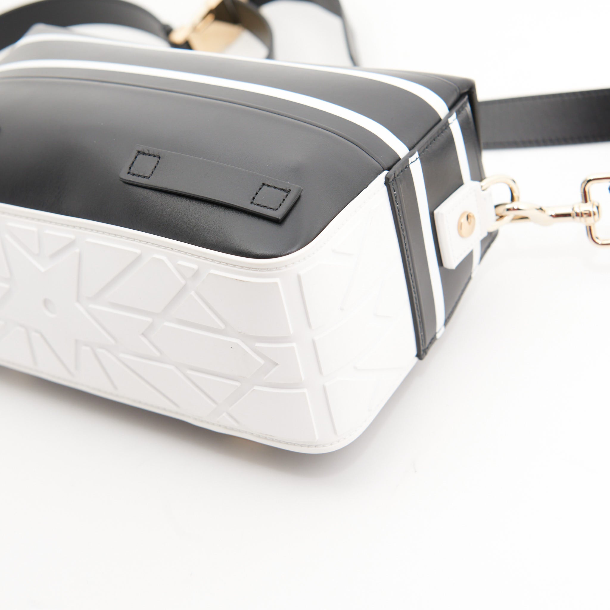 Christian Dior Leather Campbag in Black and White