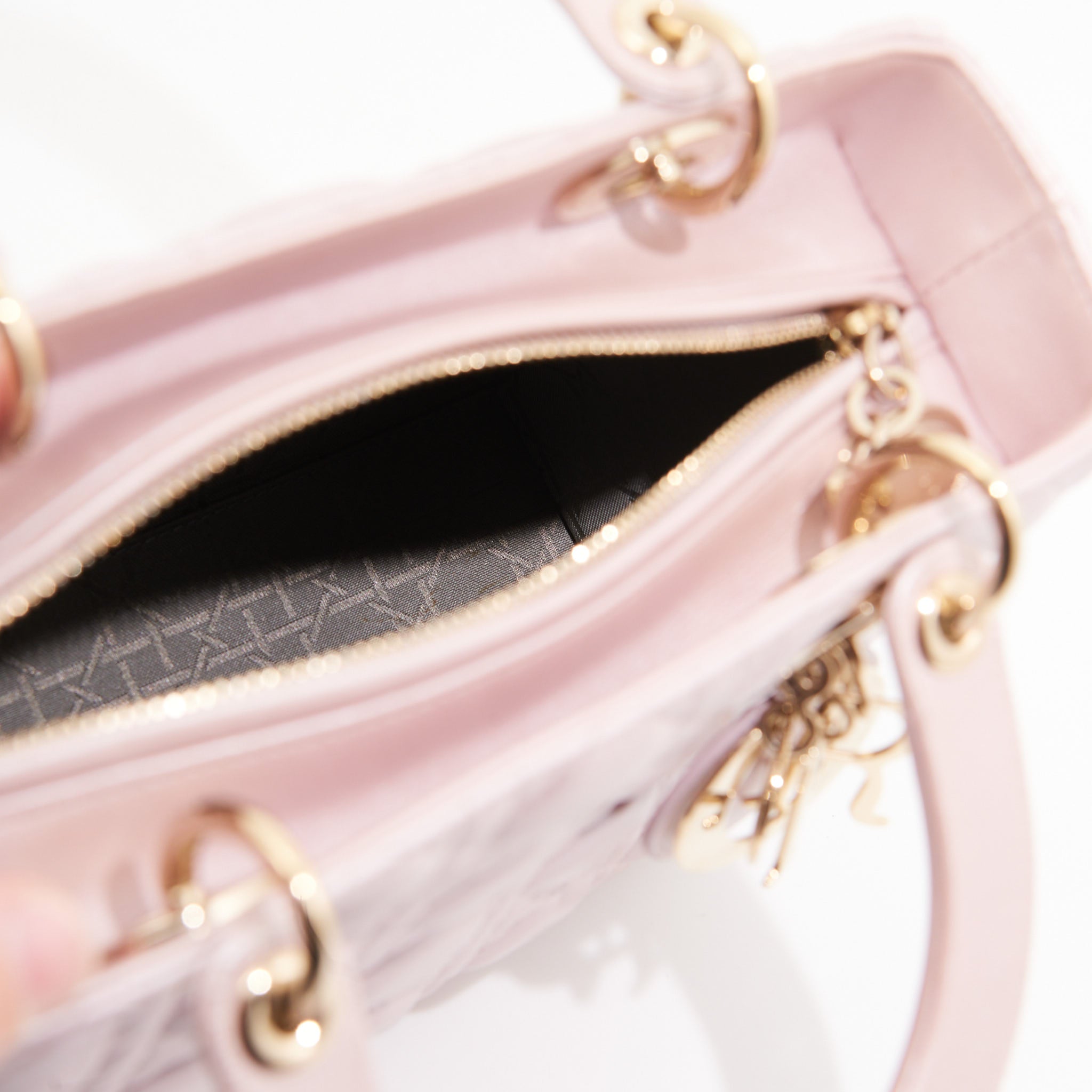 Christian Dior Leather Lady Dior in Pink