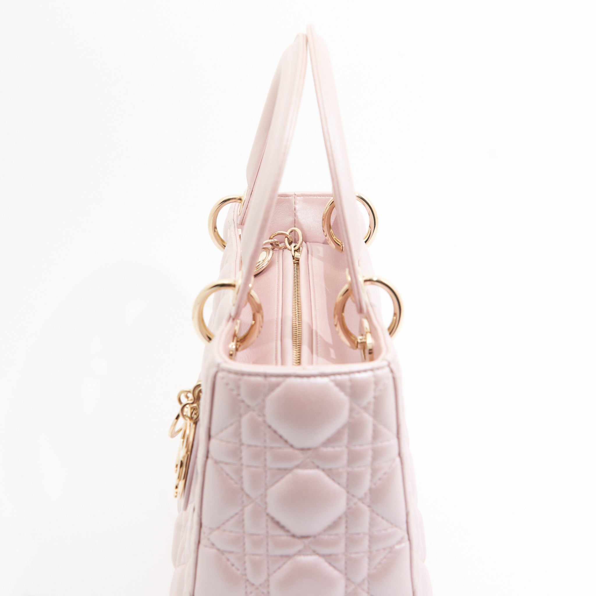 Christian Dior Leather Lady Dior in Pink