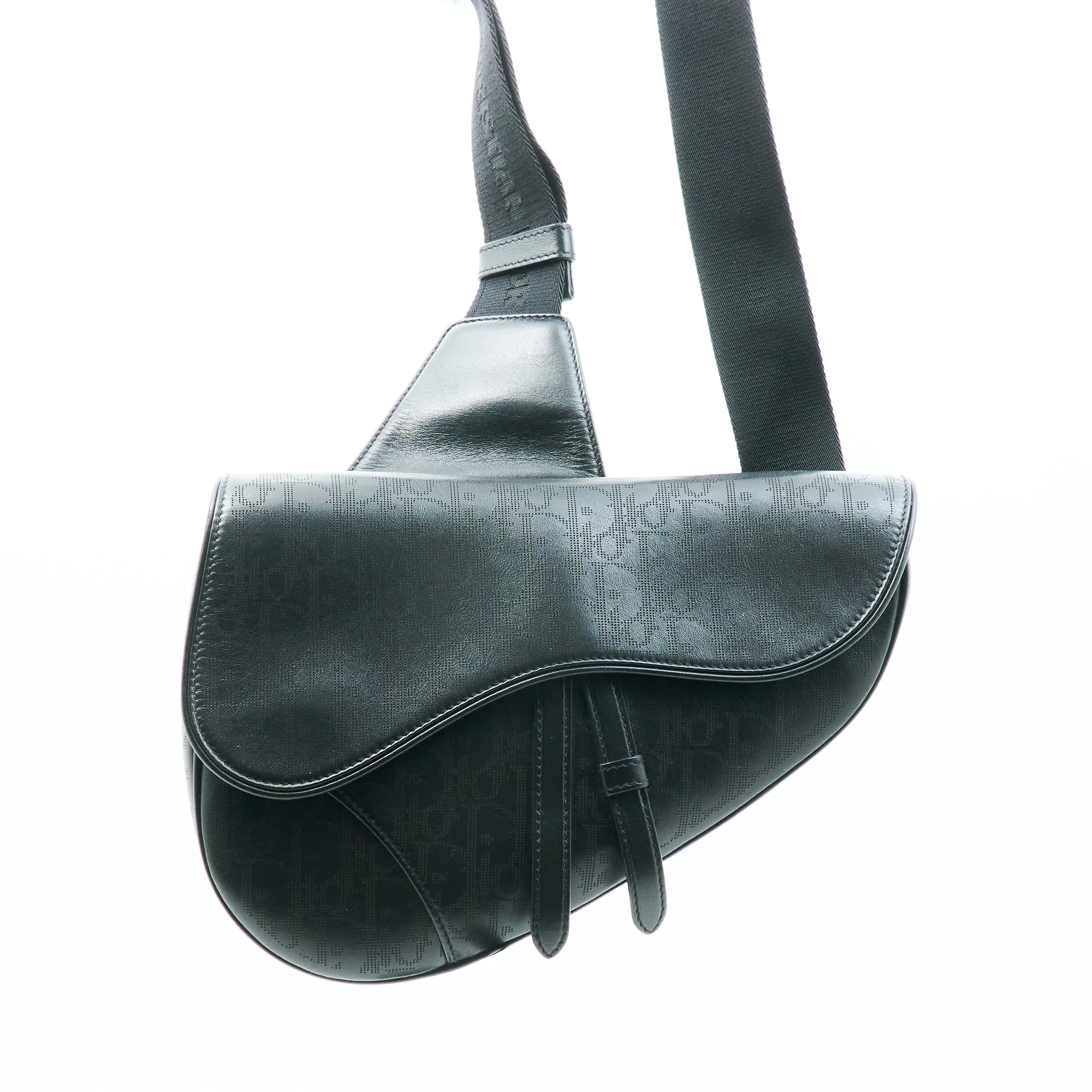 Christian Dior Leather Saddle Crossbody Bag