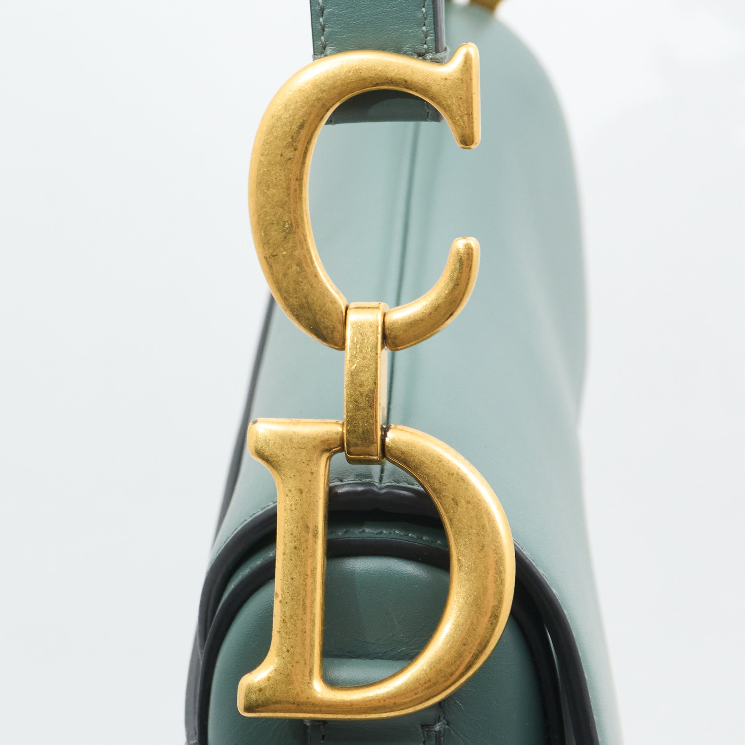 Christian Dior Medium Green Saddle Bag