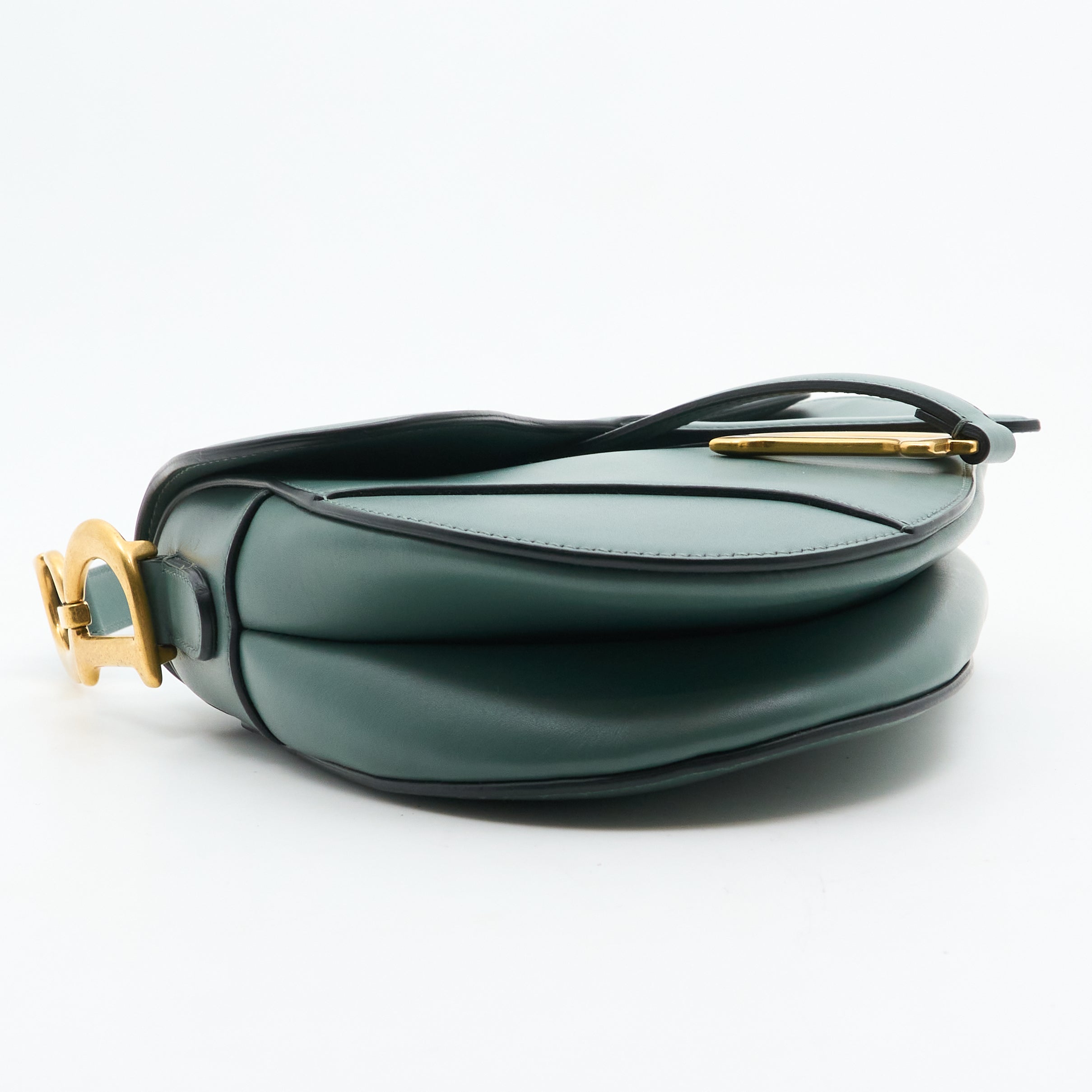 Christian Dior Medium Green Saddle Bag
