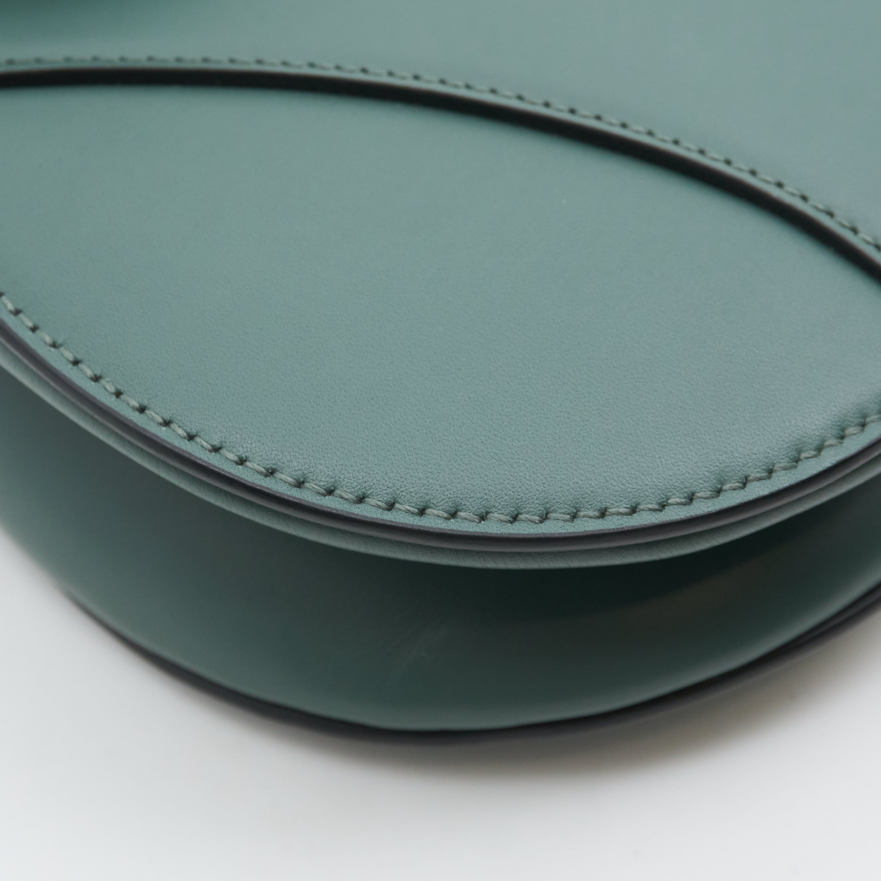 Christian Dior Medium Green Saddle Bag
