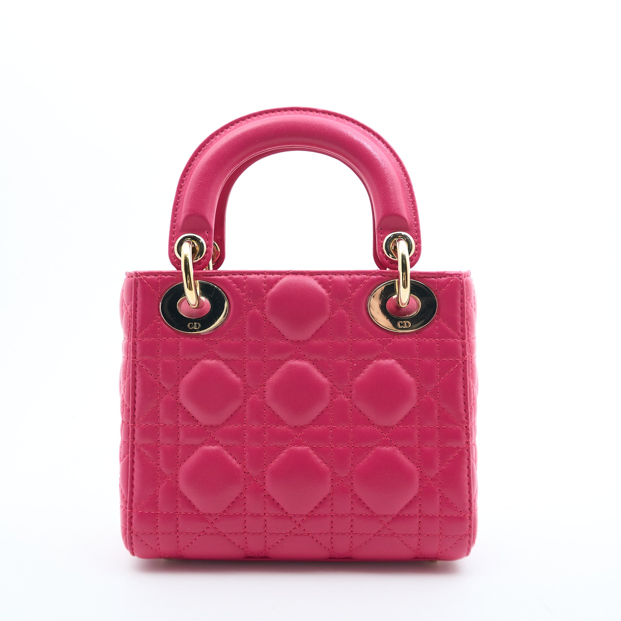 Christian Dior Mini Lady Dior Fuchsia Pink Bag