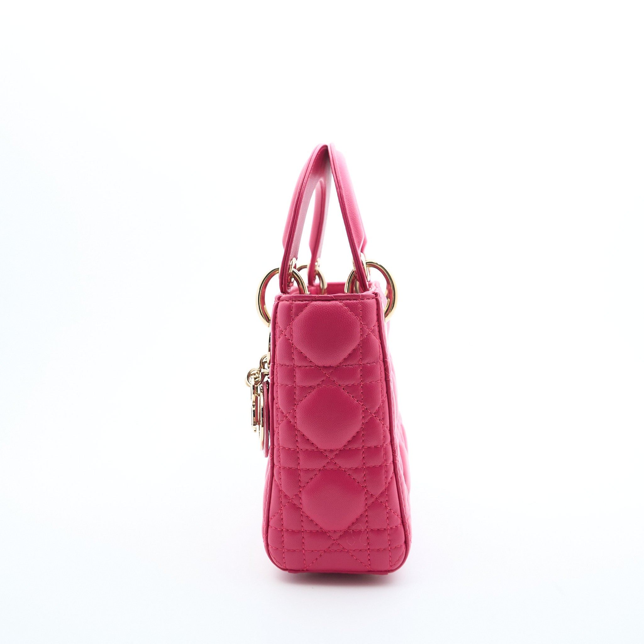 Christian Dior Mini Lady Dior Fuchsia Pink Bag