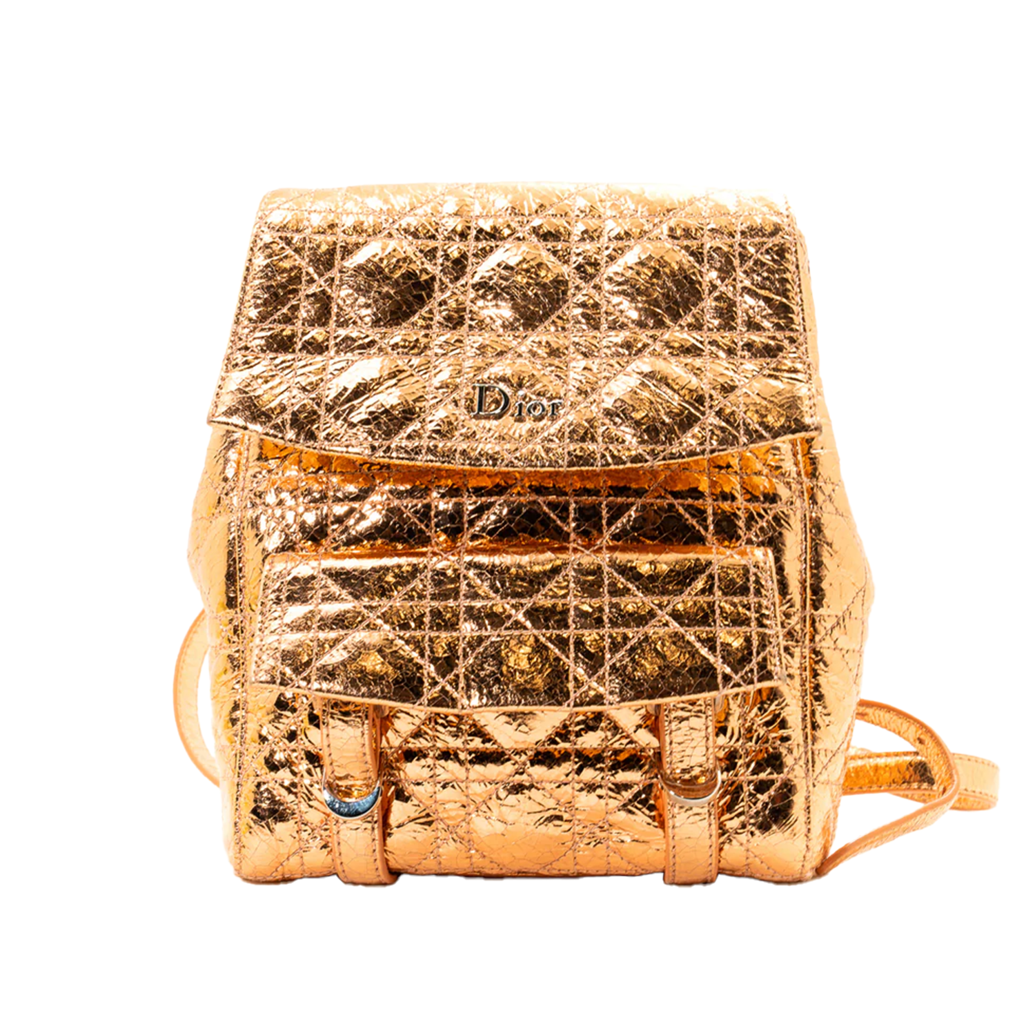 Christian Dior Patent Leather Stardust Backpack in Rose Gold GHW