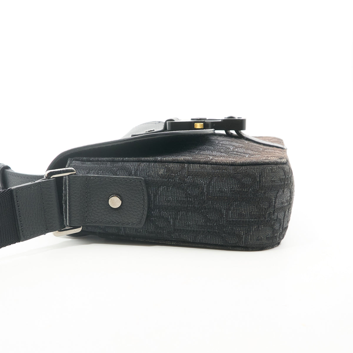 Christian Dior Saddle Messenger Bag Black Oblique