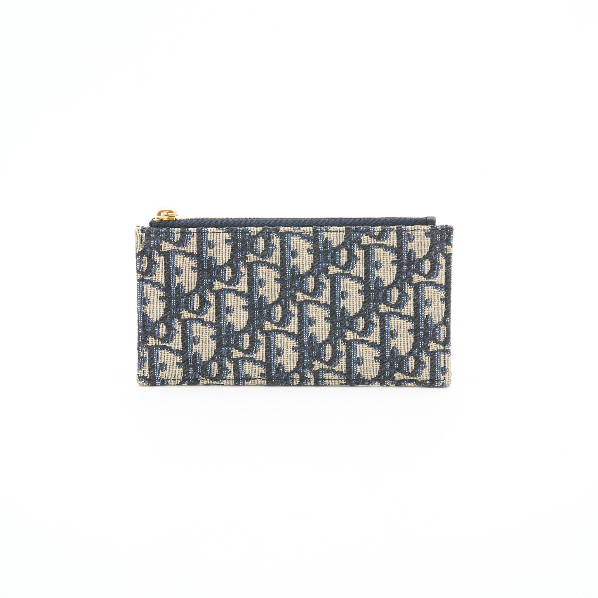 Christian Dior Saddle Wallet on Chain in Blue Oblique Monogram