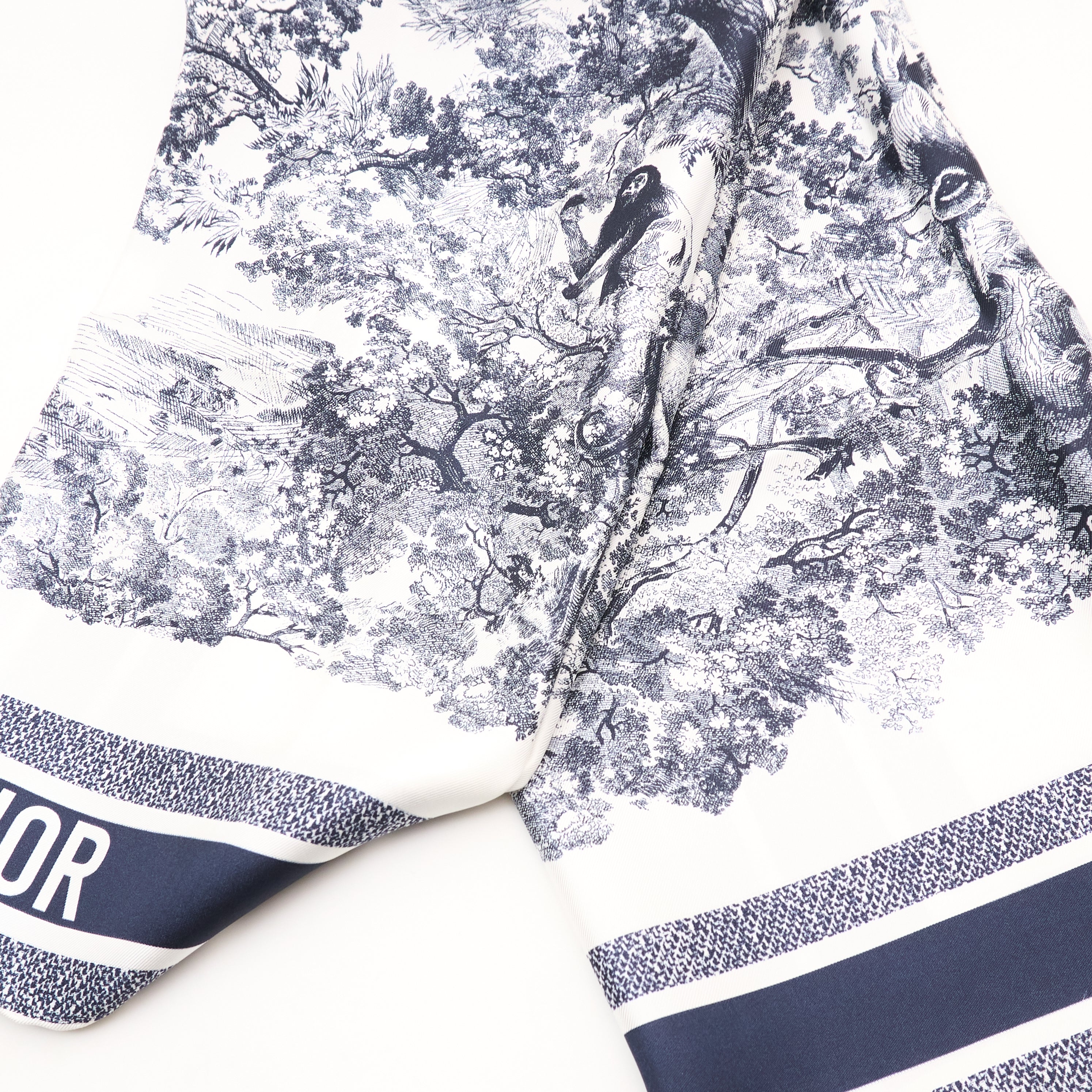 Christian Dior Toile De Jouy Silk Scarf