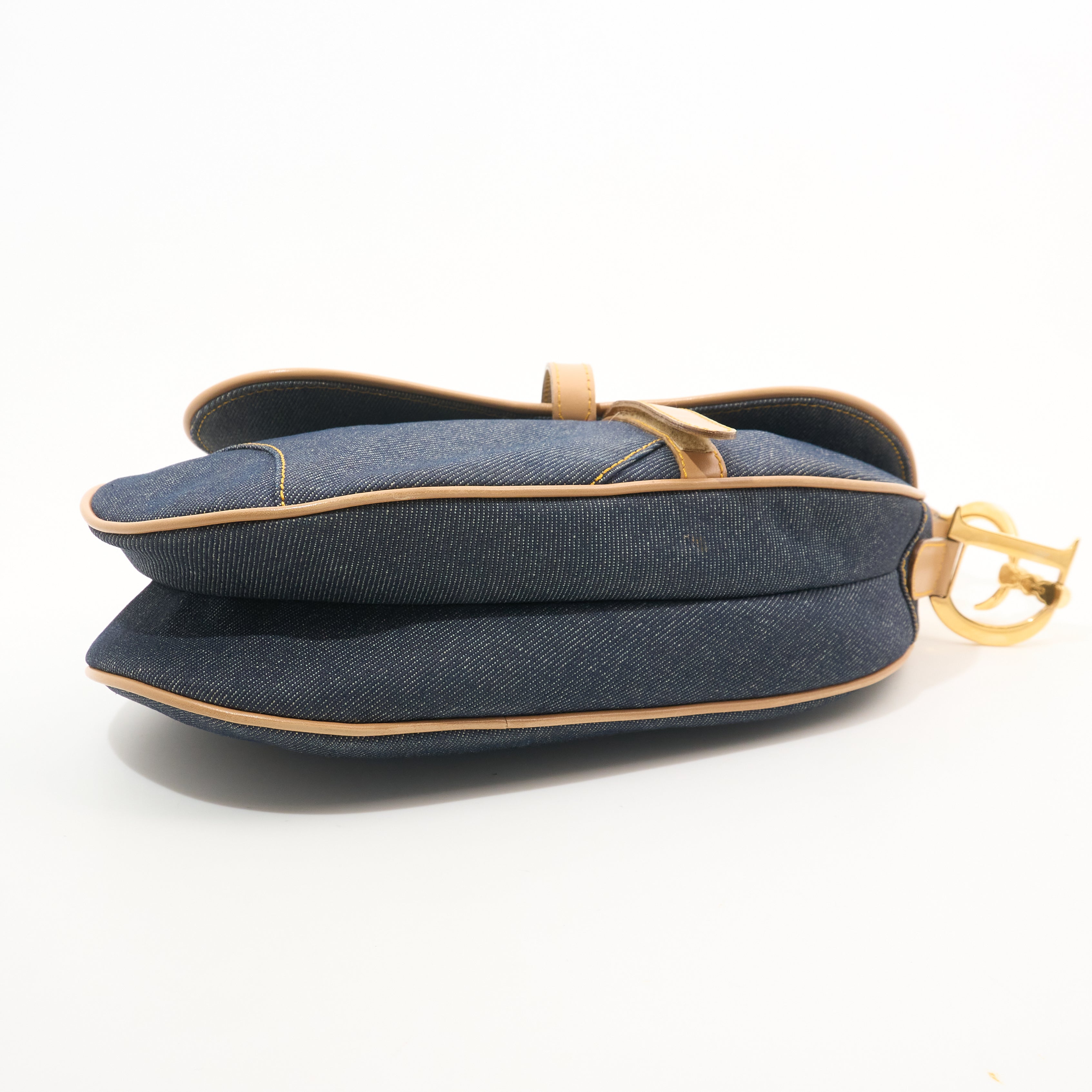 Christian Dior Vintage Denim Saddle Bag